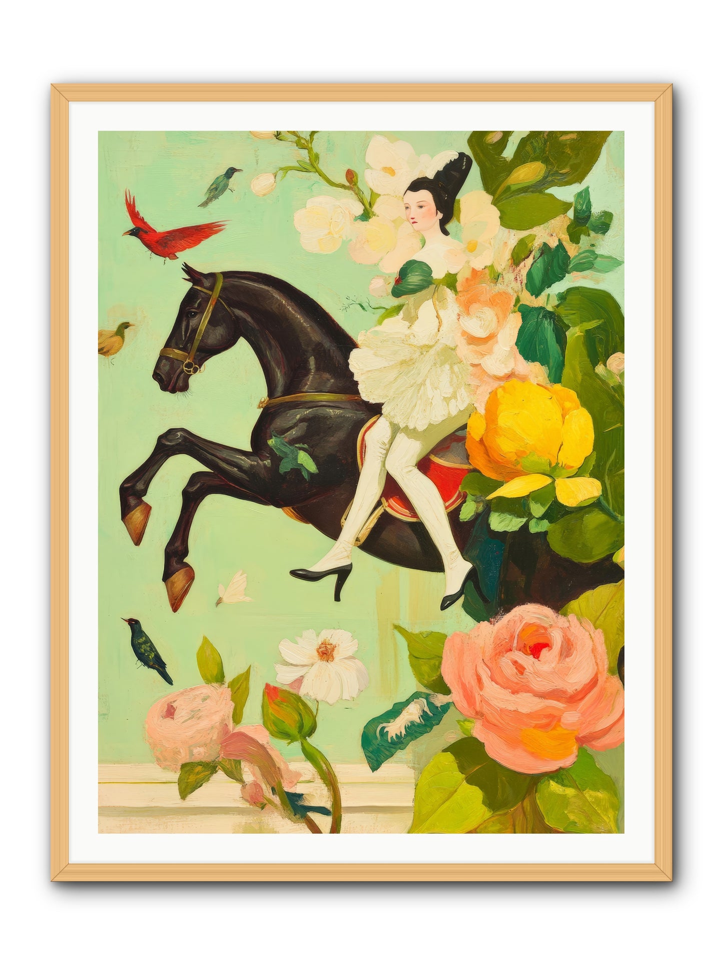 Racing Through BloomRez2 -- Framed Print - Natural 36x48
