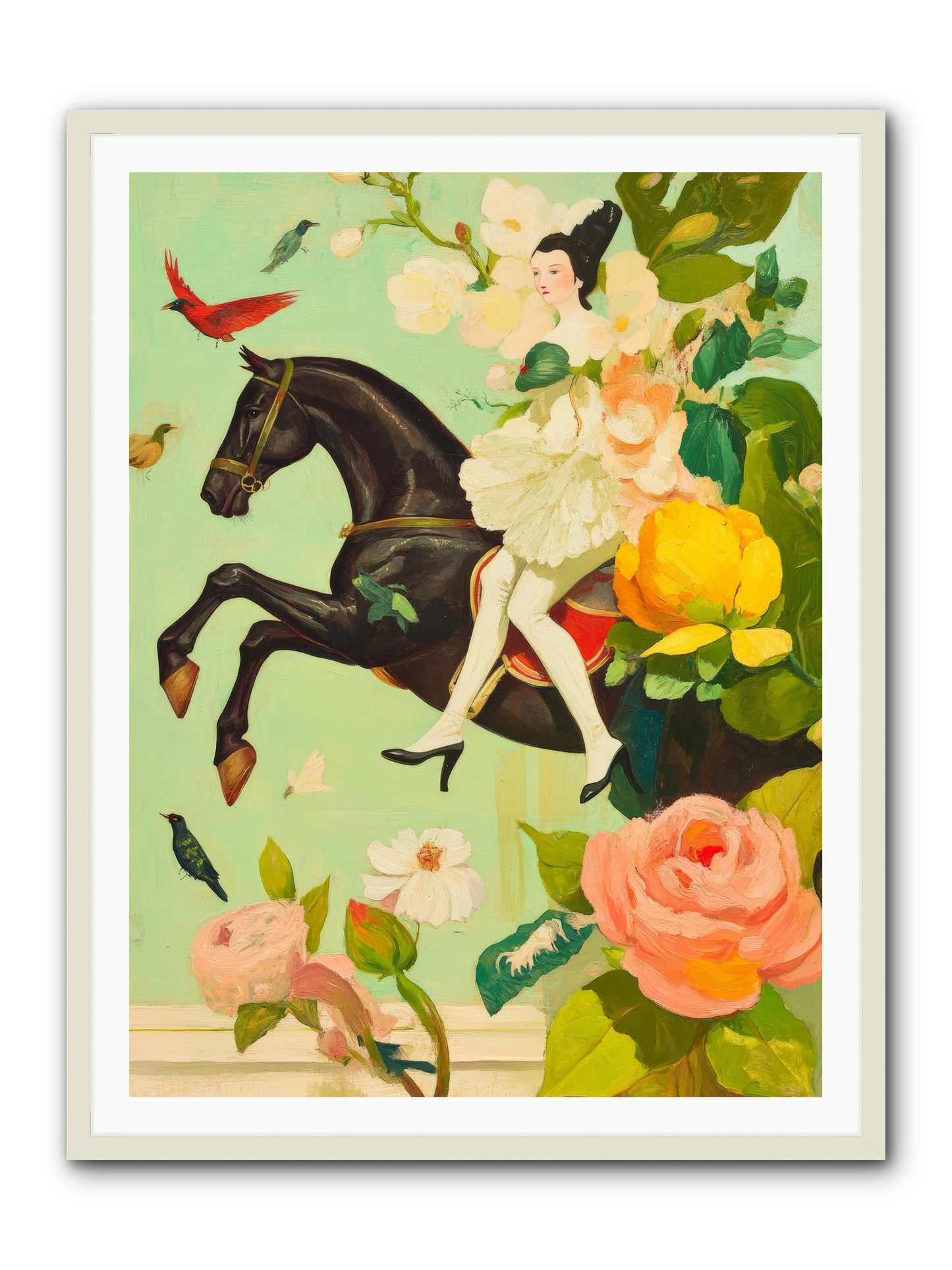 Racing Through BloomRez2 -- Framed Print - White 36x48
