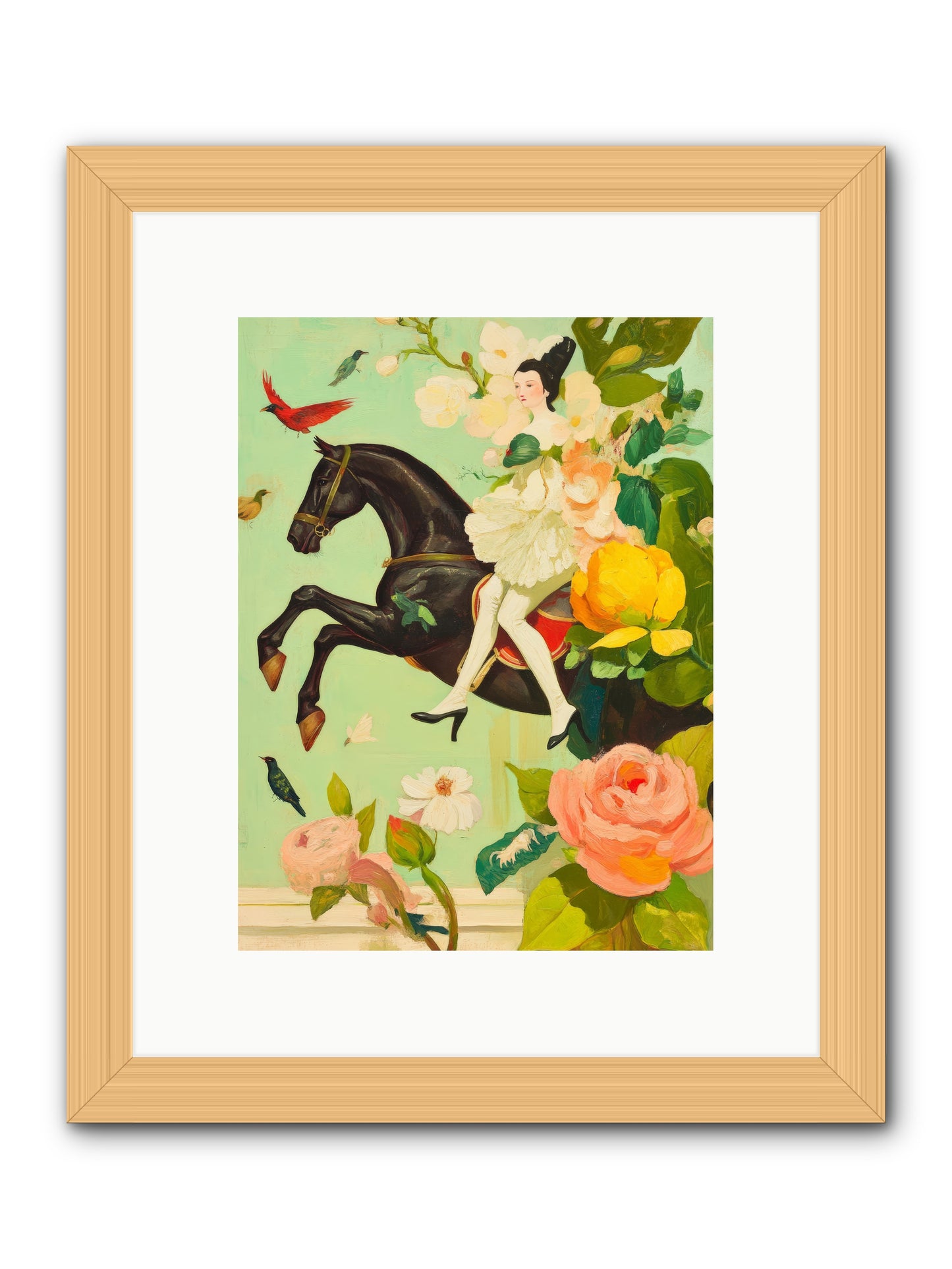 Racing Through BloomRez2 -- Framed Print - Natural 9x12