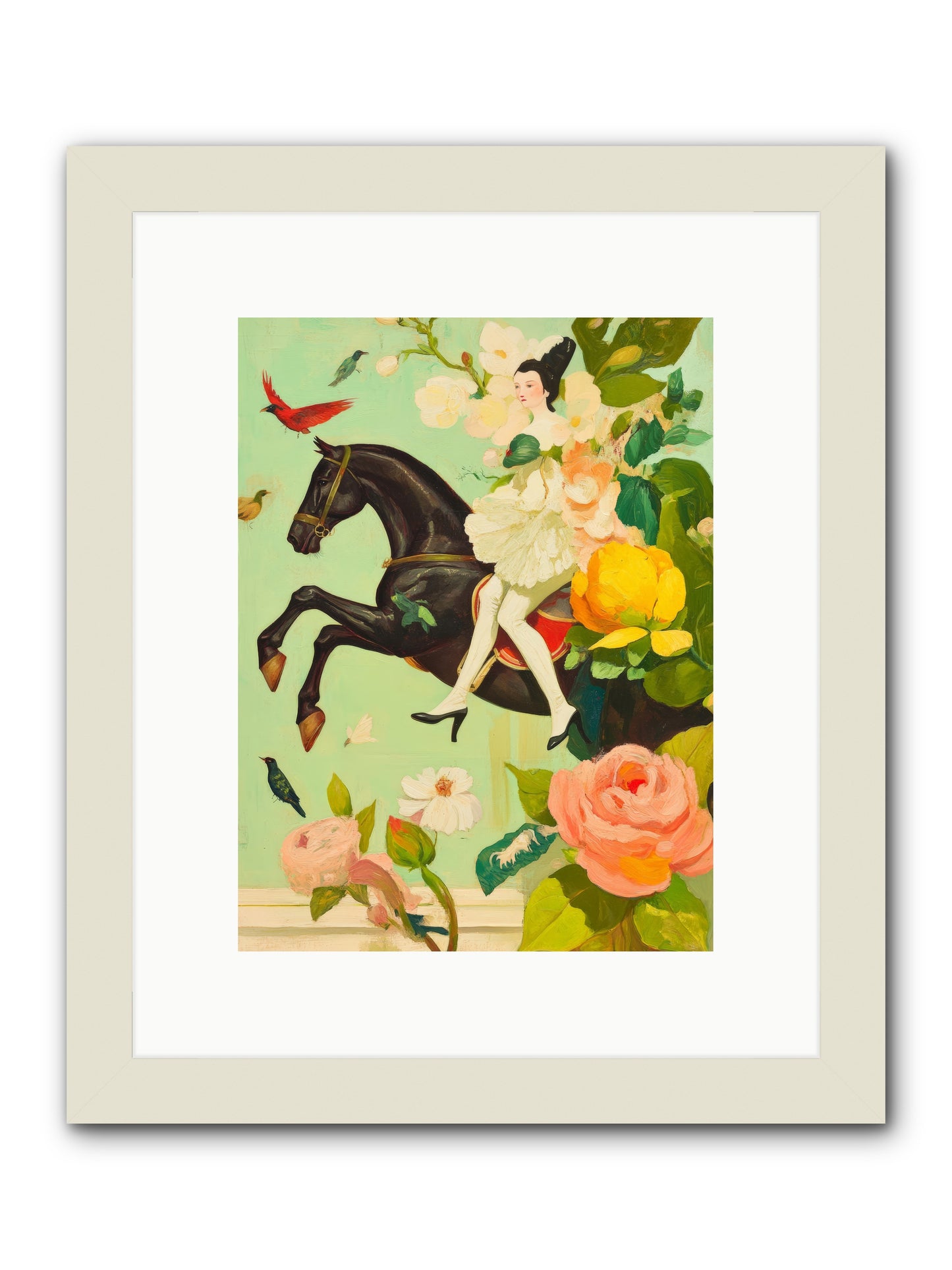 Racing Through BloomRez2 -- Framed Print - White 9x12