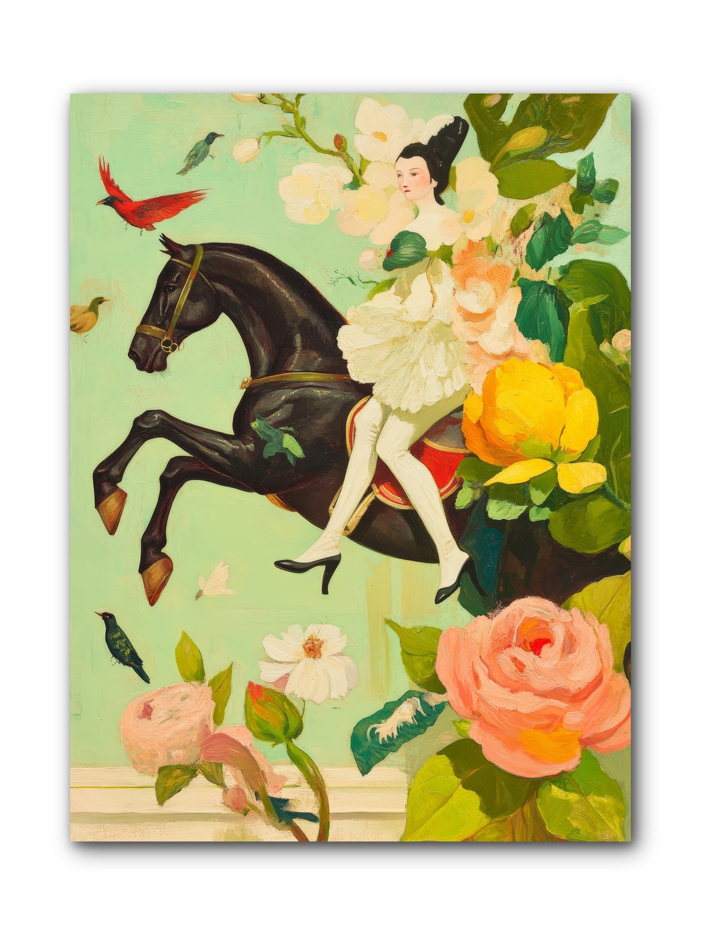 Racing Through BloomRez2 -- Wrapped Canvas 9x12