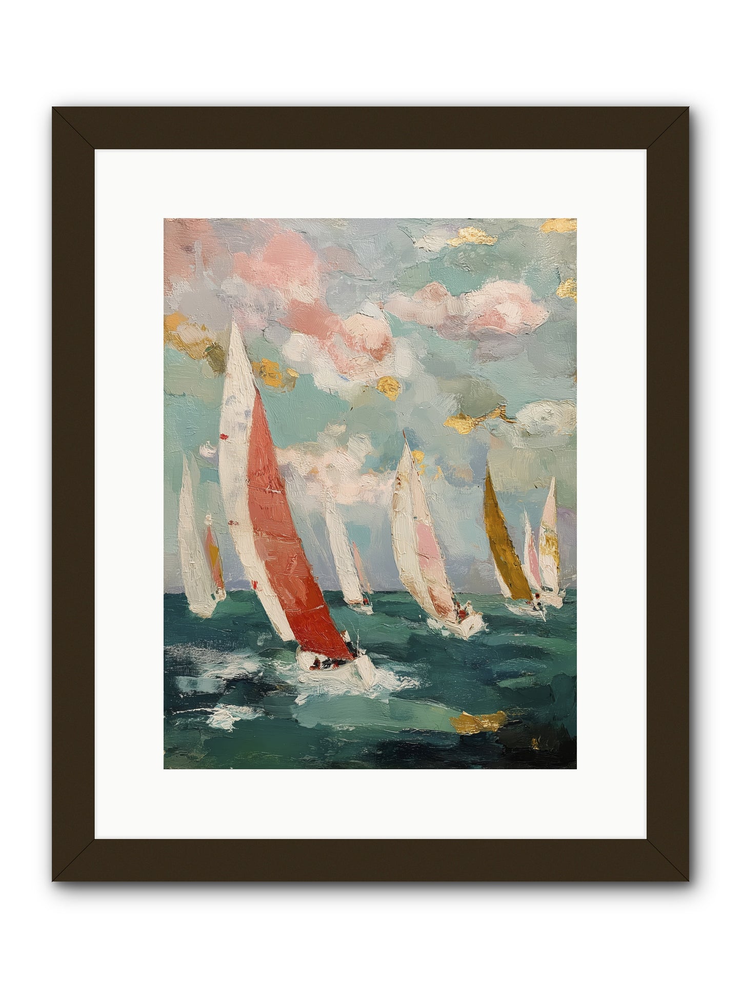 Racing Through Sky -- Framed Print - Black 12x16