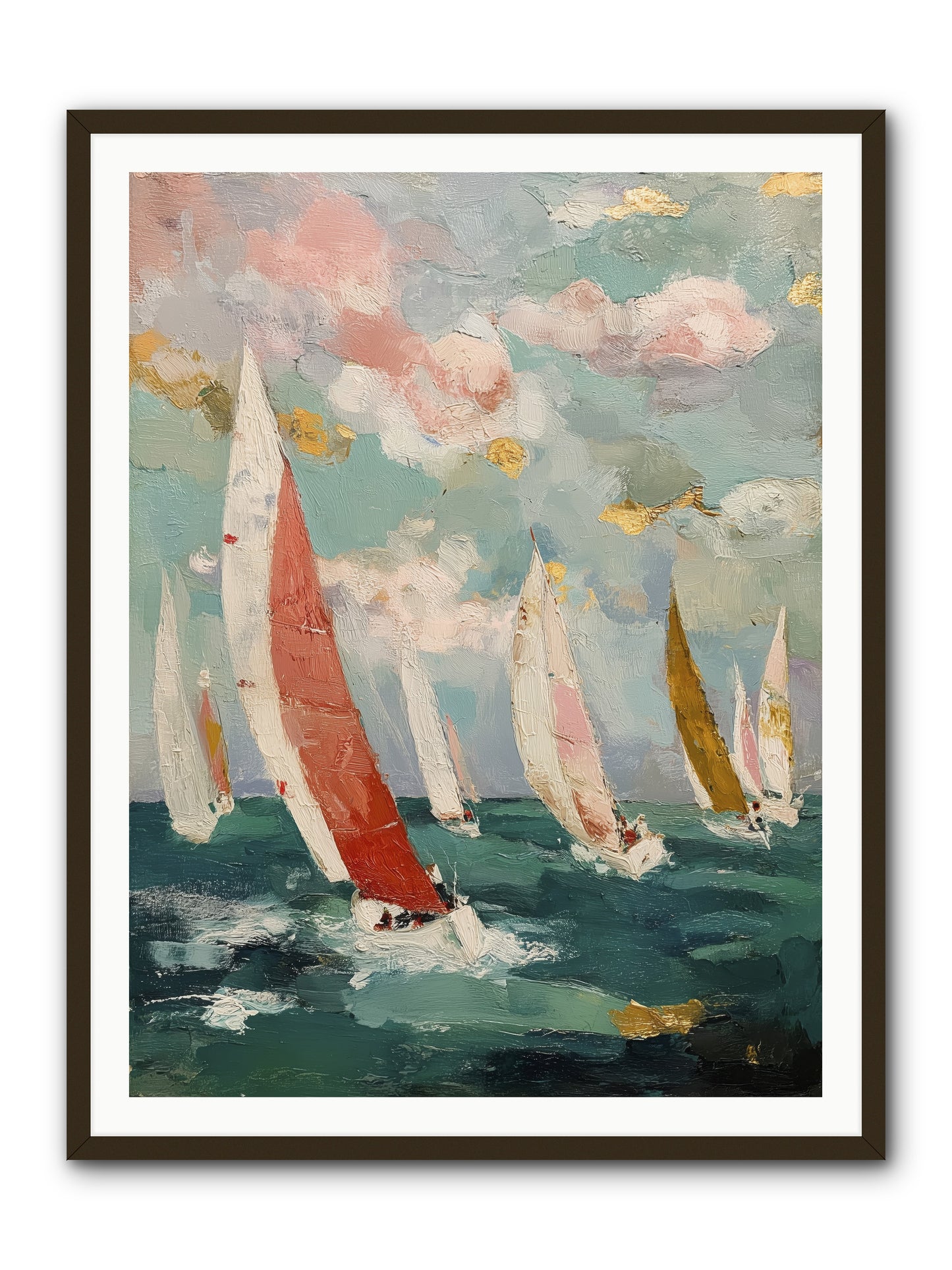 Racing Through Sky -- Framed Print - Black 36x48