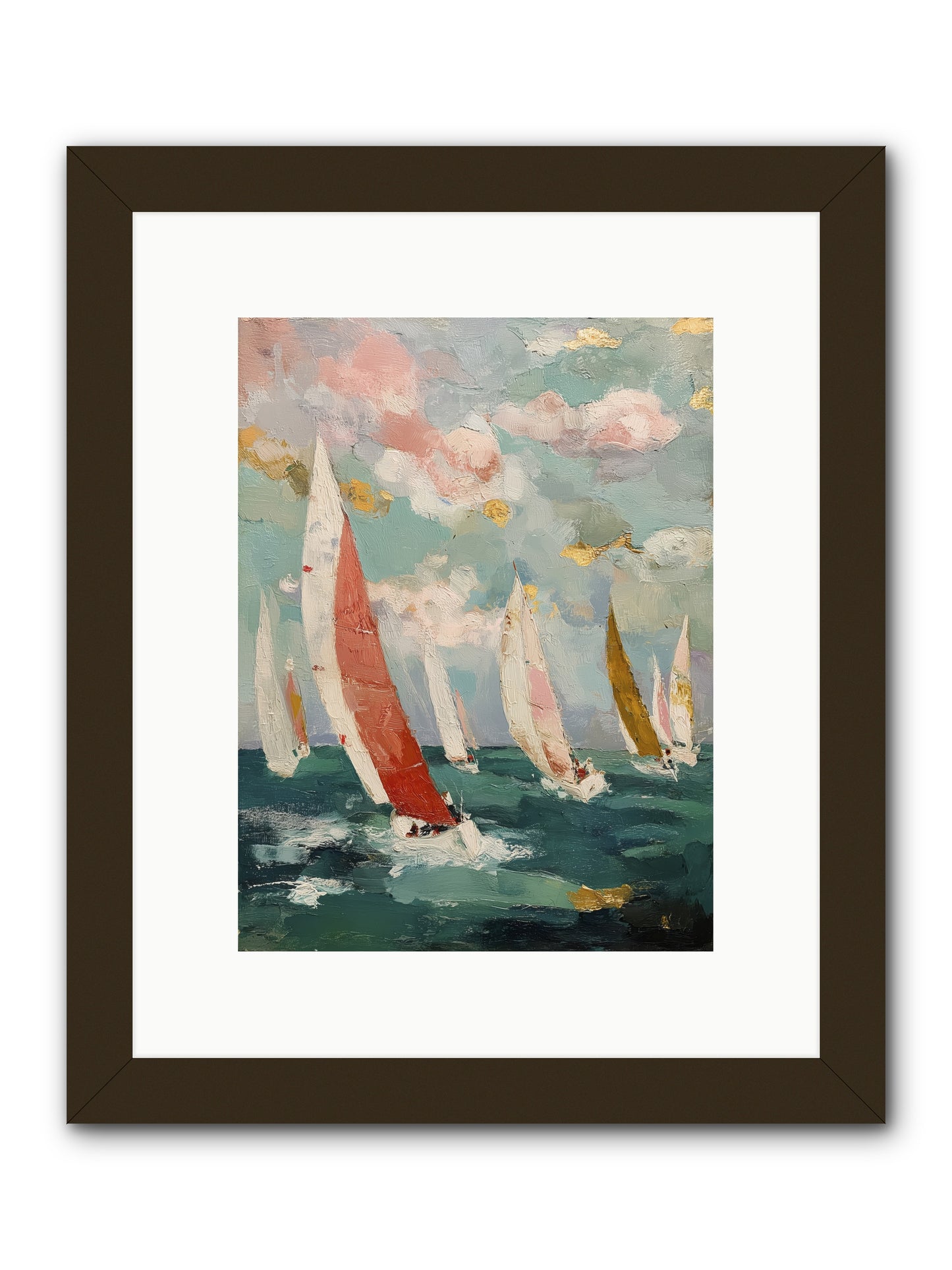 Racing Through Sky -- Framed Print - Black 9x12