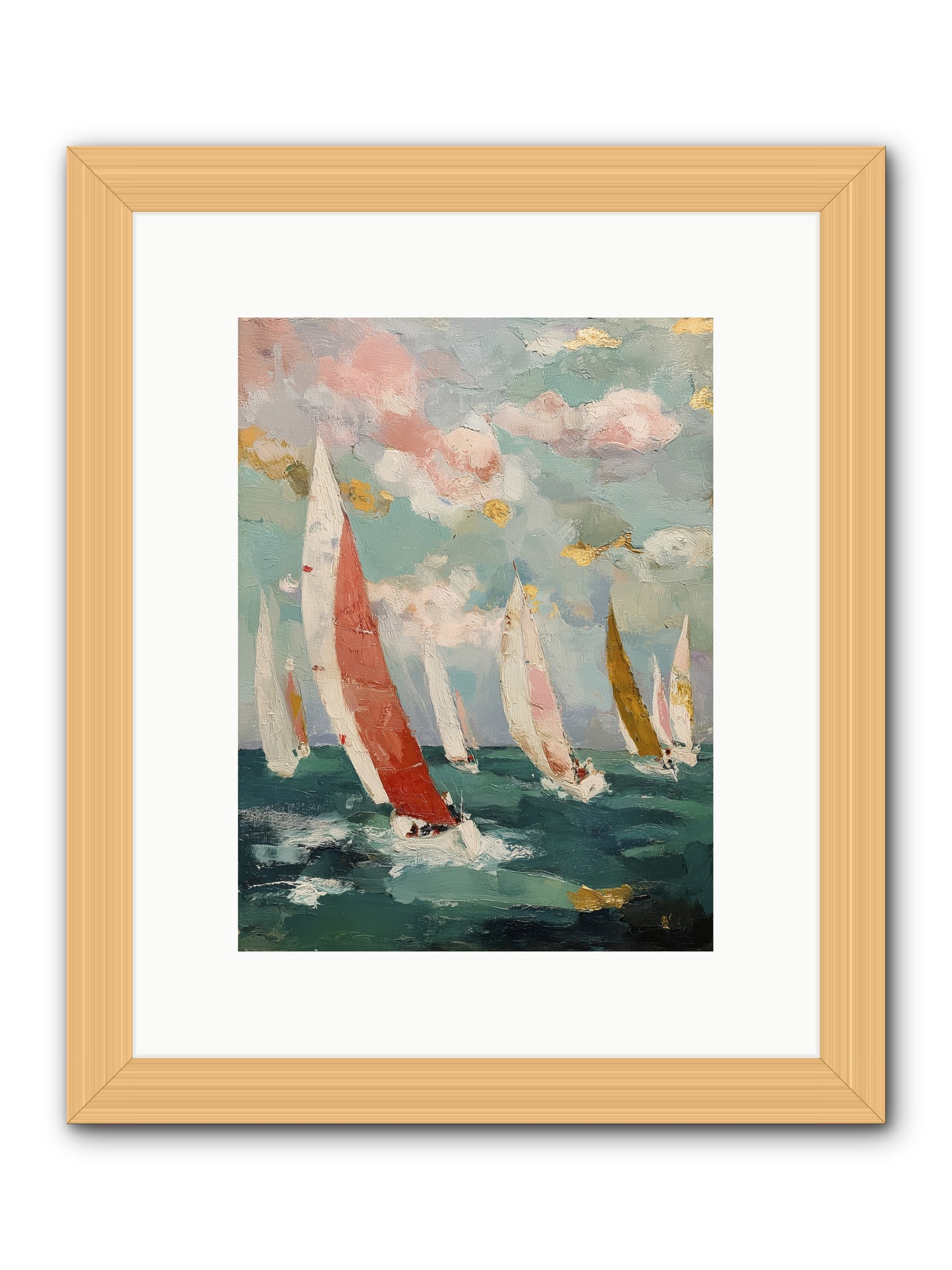 Racing Through Sky -- Framed Print - Natural 9x12