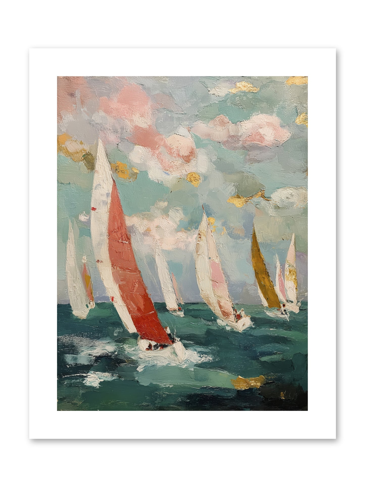 Racing Through Sky -- Loose Canvas Print 9x12