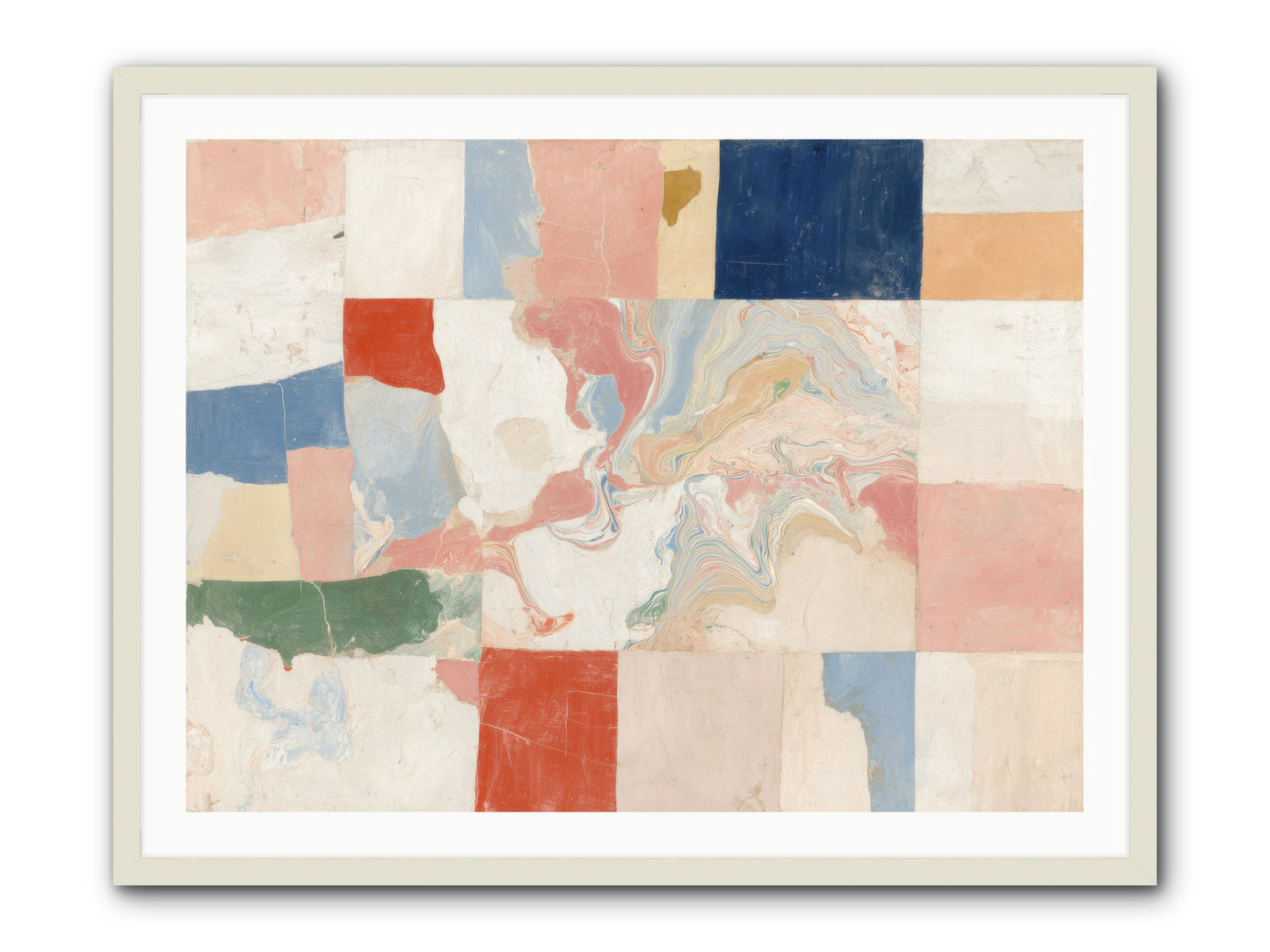 Radiant Flux -- Framed Print - White 40x30