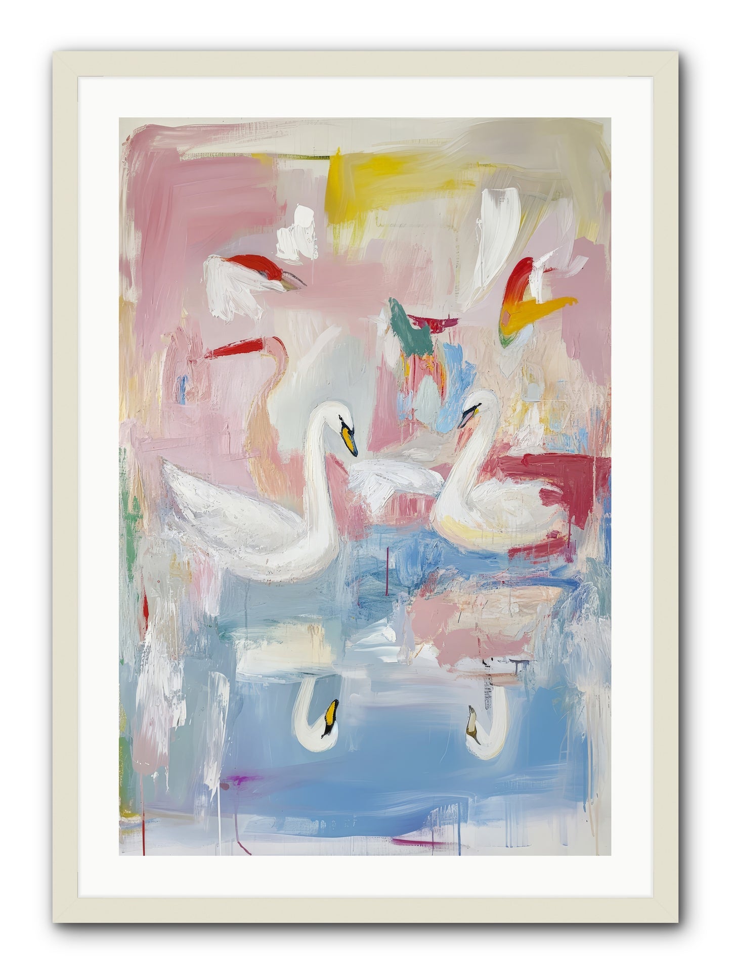 Rainbow Lake At Pemberly -- Framed Print - White 24x36