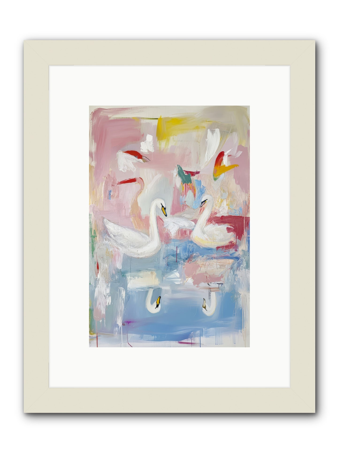 Rainbow Lake At Pemberly -- Framed Print - White 8x12