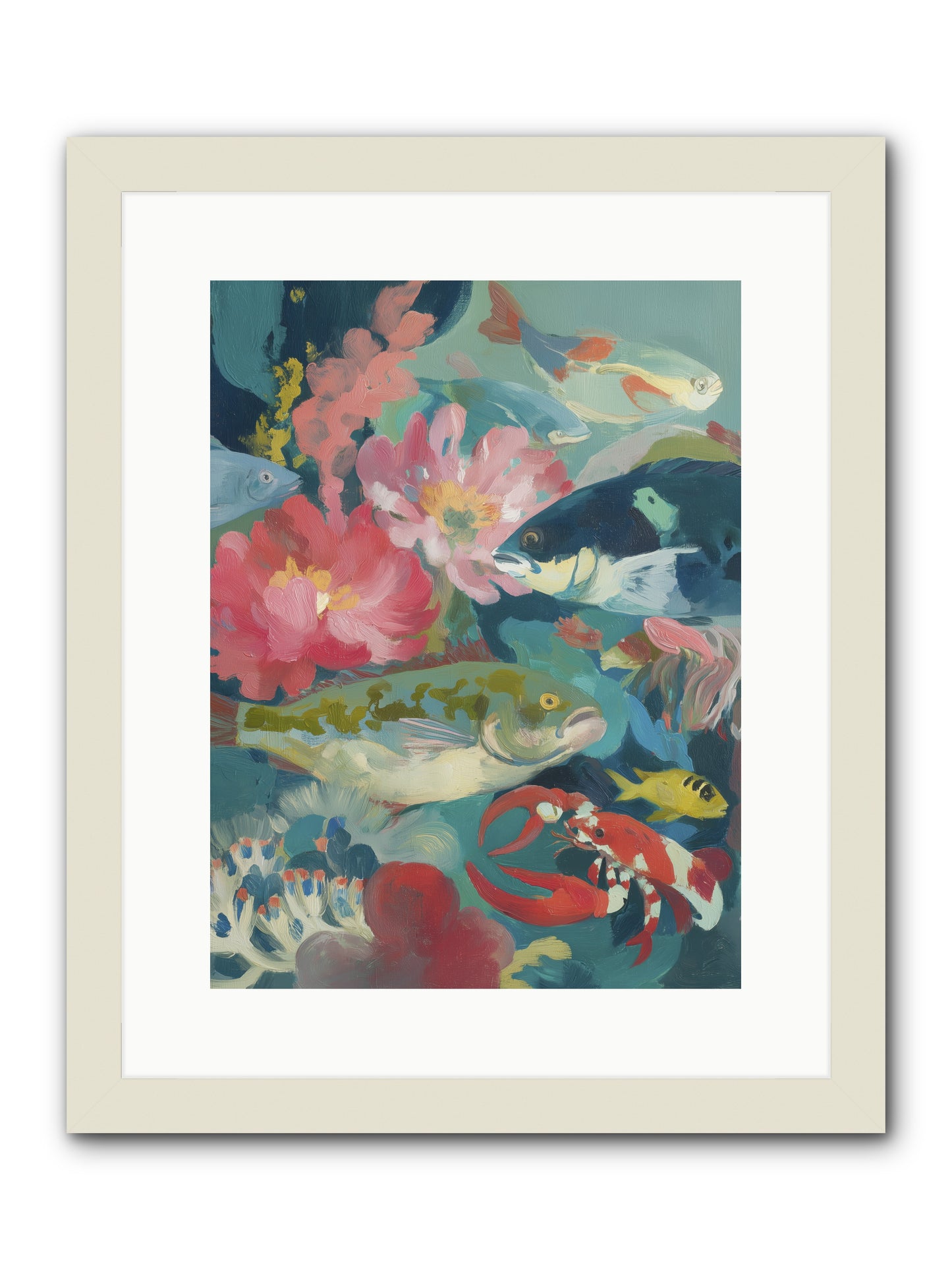 Rainbow Poetry -- Framed Print - White 12x16