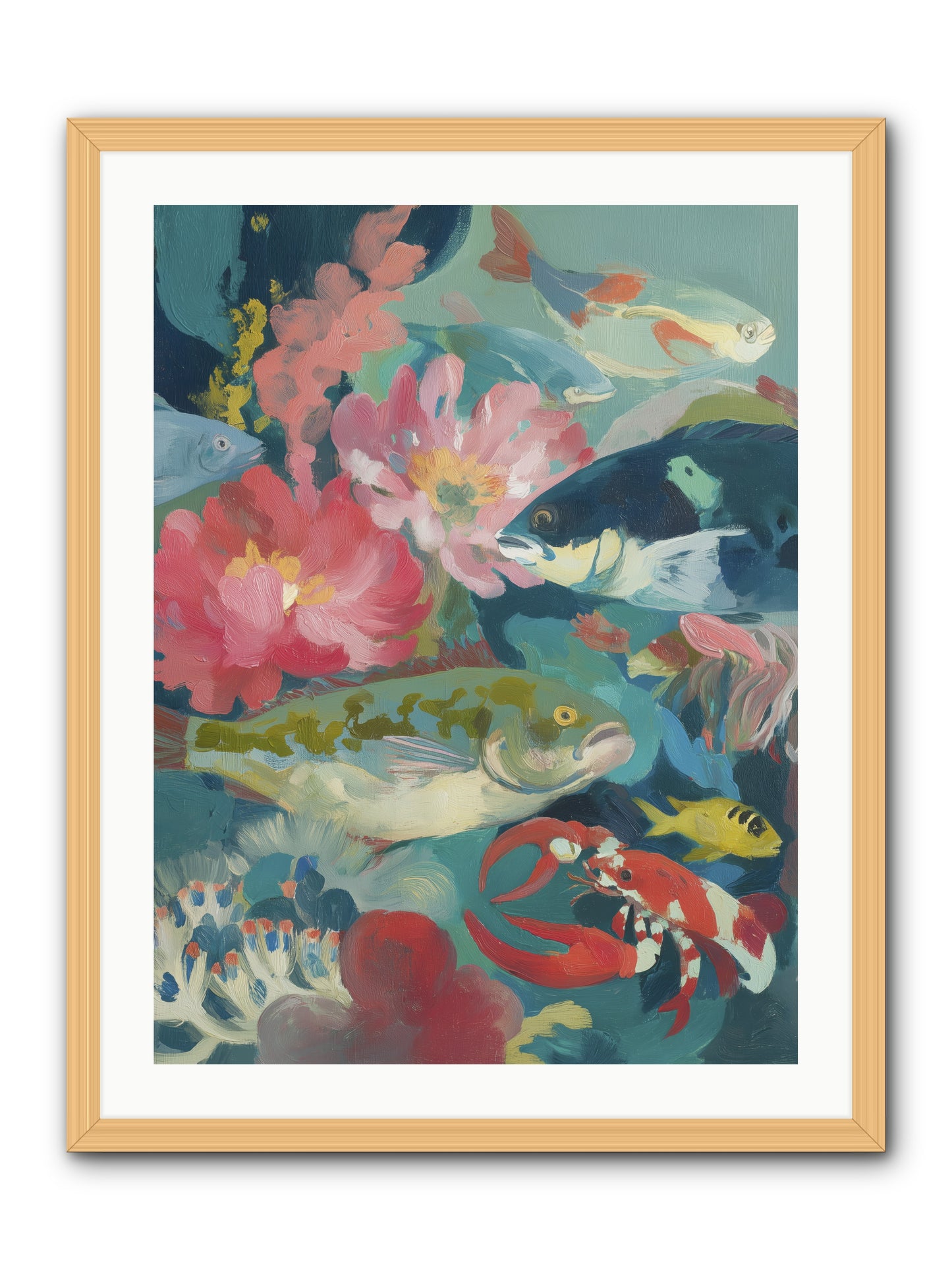 Rainbow Poetry -- Framed Print - Natural 24x32
