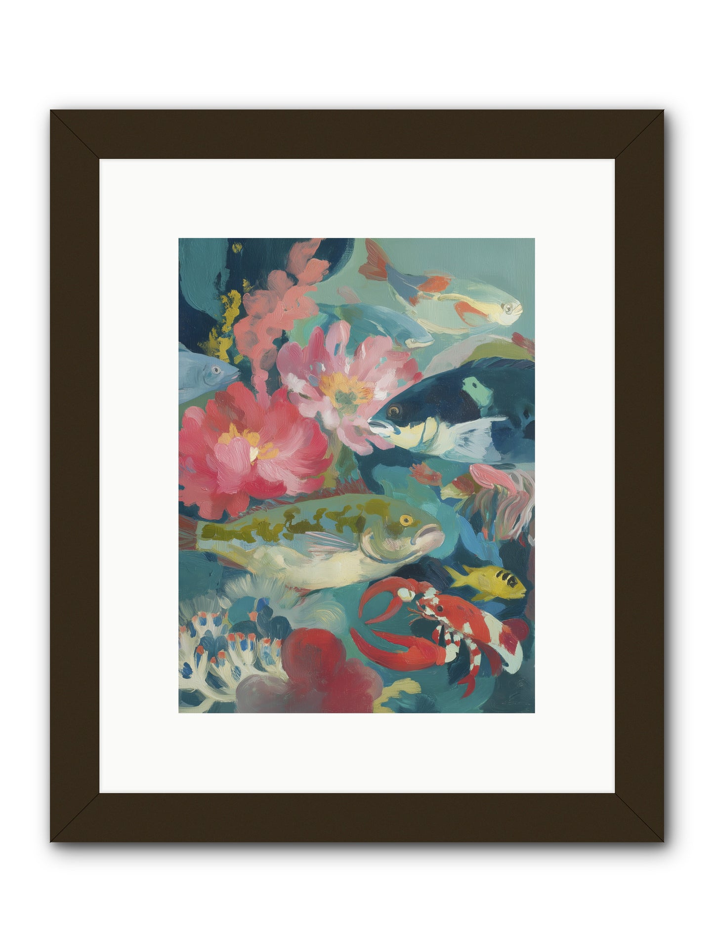 Rainbow Poetry -- Framed Print - Black 9x12