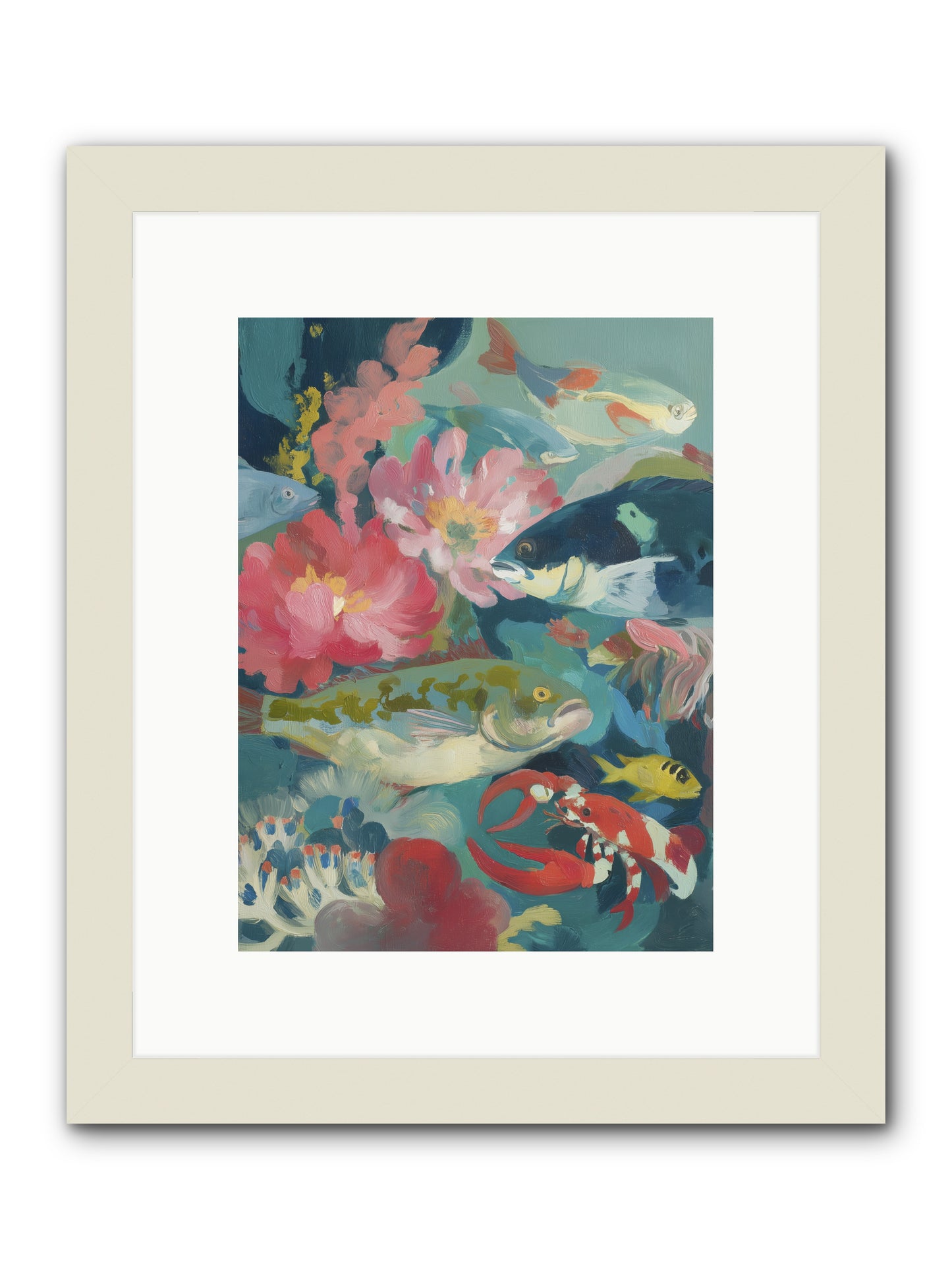 Rainbow Poetry -- Framed Print - White 9x12