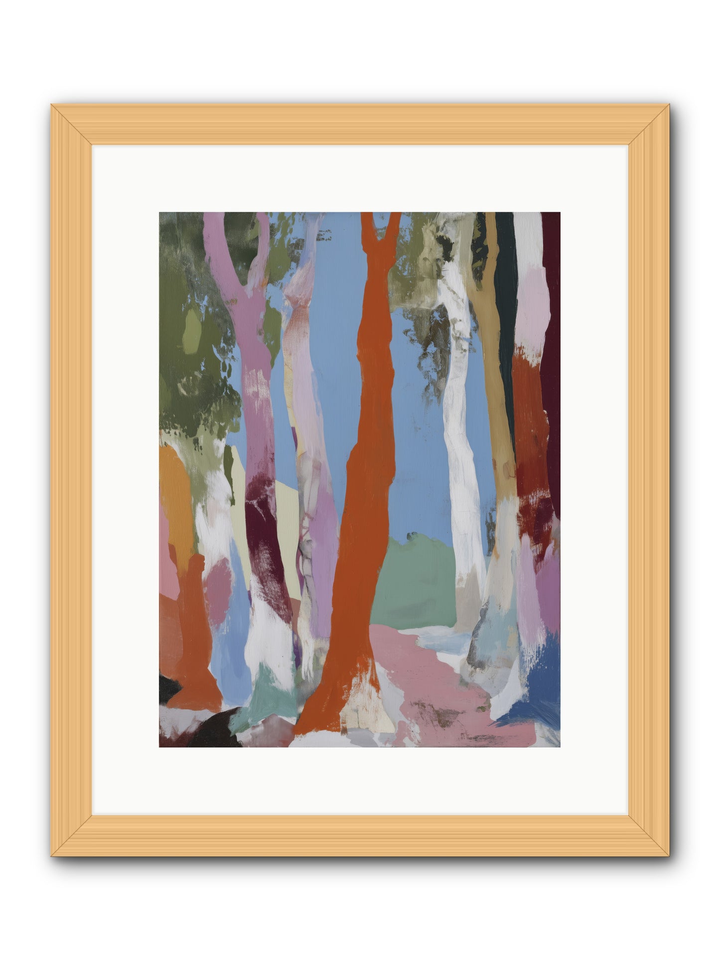 Rainwater Echoes -- Framed Print - Natural 12x16