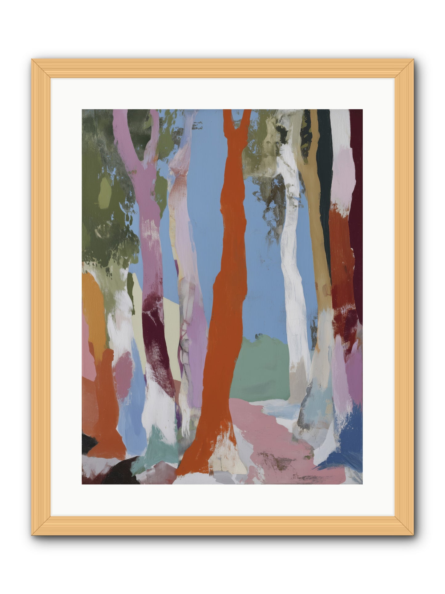 Rainwater Echoes -- Framed Print - Natural 18x24