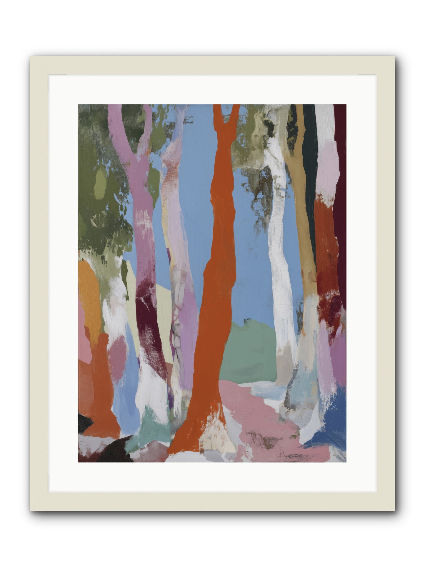 Rainwater Echoes -- Framed Print - White 18x24