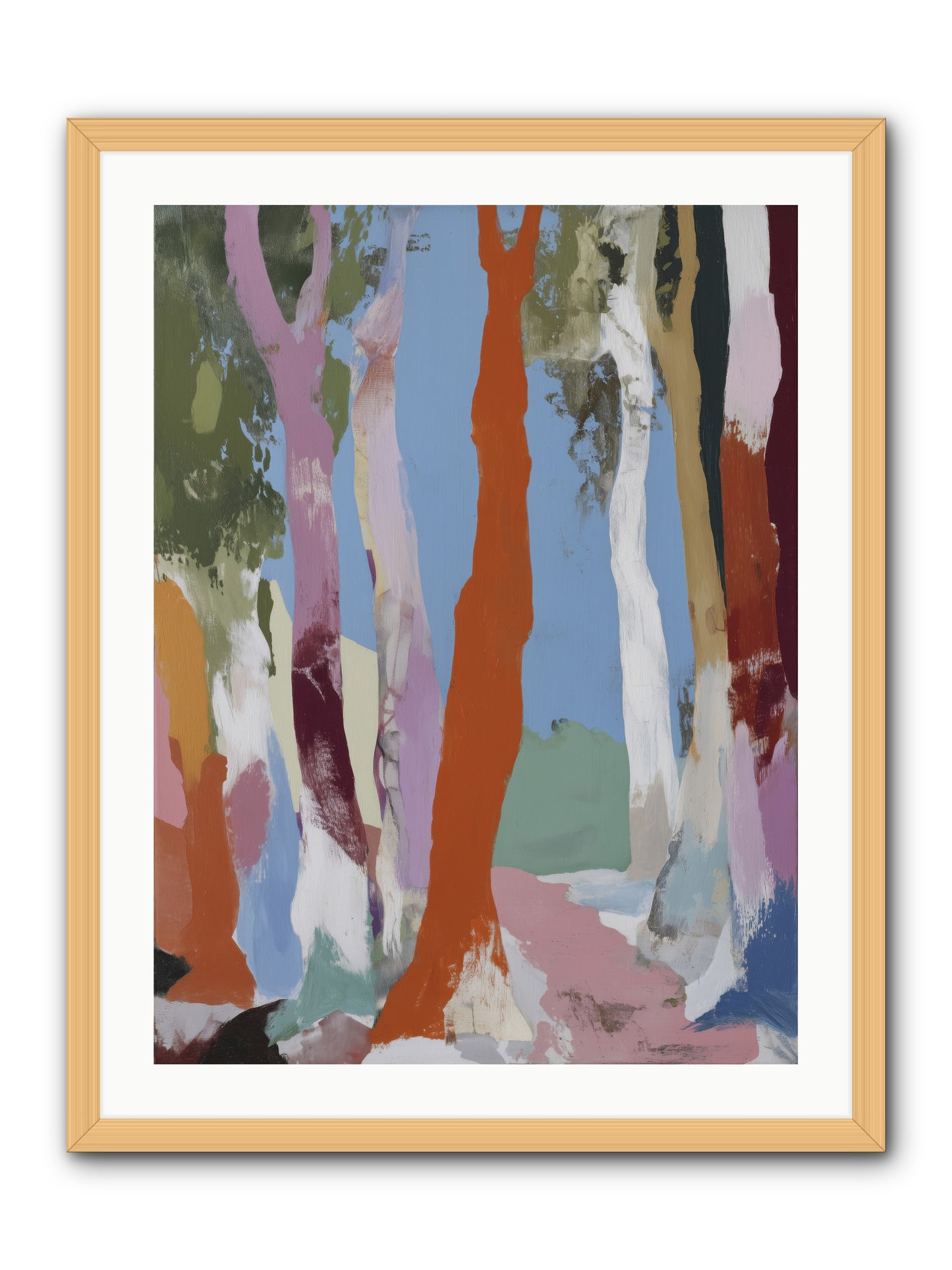 Rainwater Echoes -- Framed Print - Natural 24x32