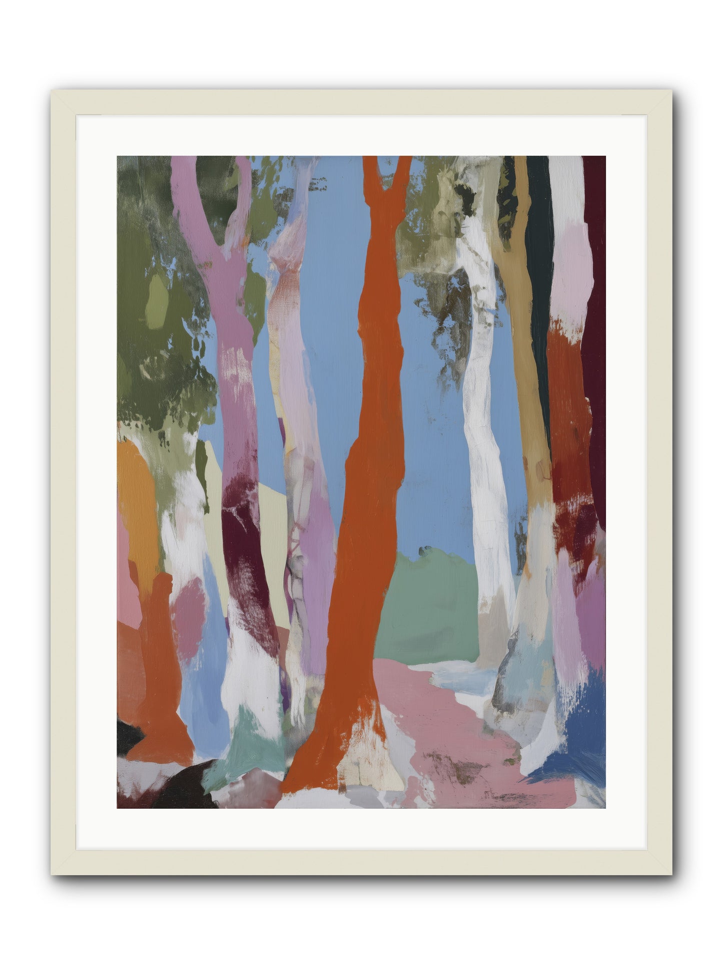 Rainwater Echoes -- Framed Print - White 24x32