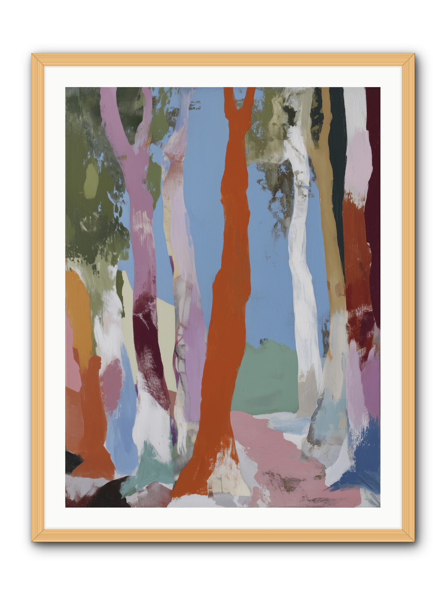 Rainwater Echoes -- Framed Print - Natural 30x40