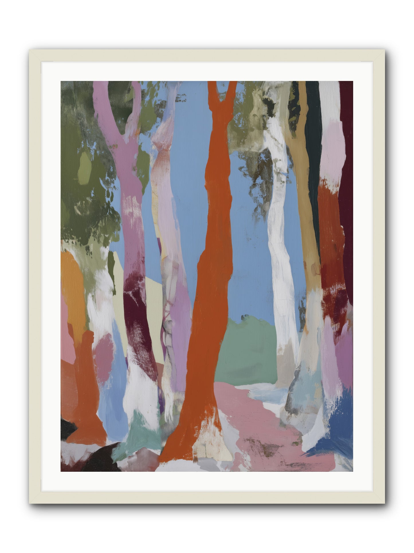 Rainwater Echoes -- Framed Print - White 30x40