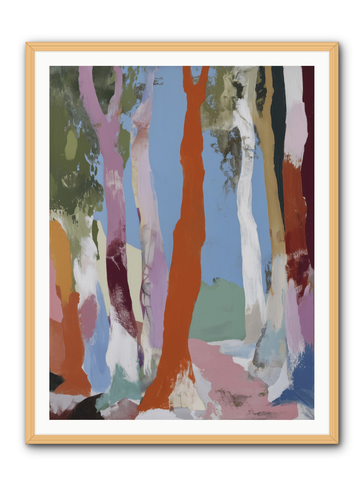 Rainwater Echoes -- Framed Print - Natural 36x48