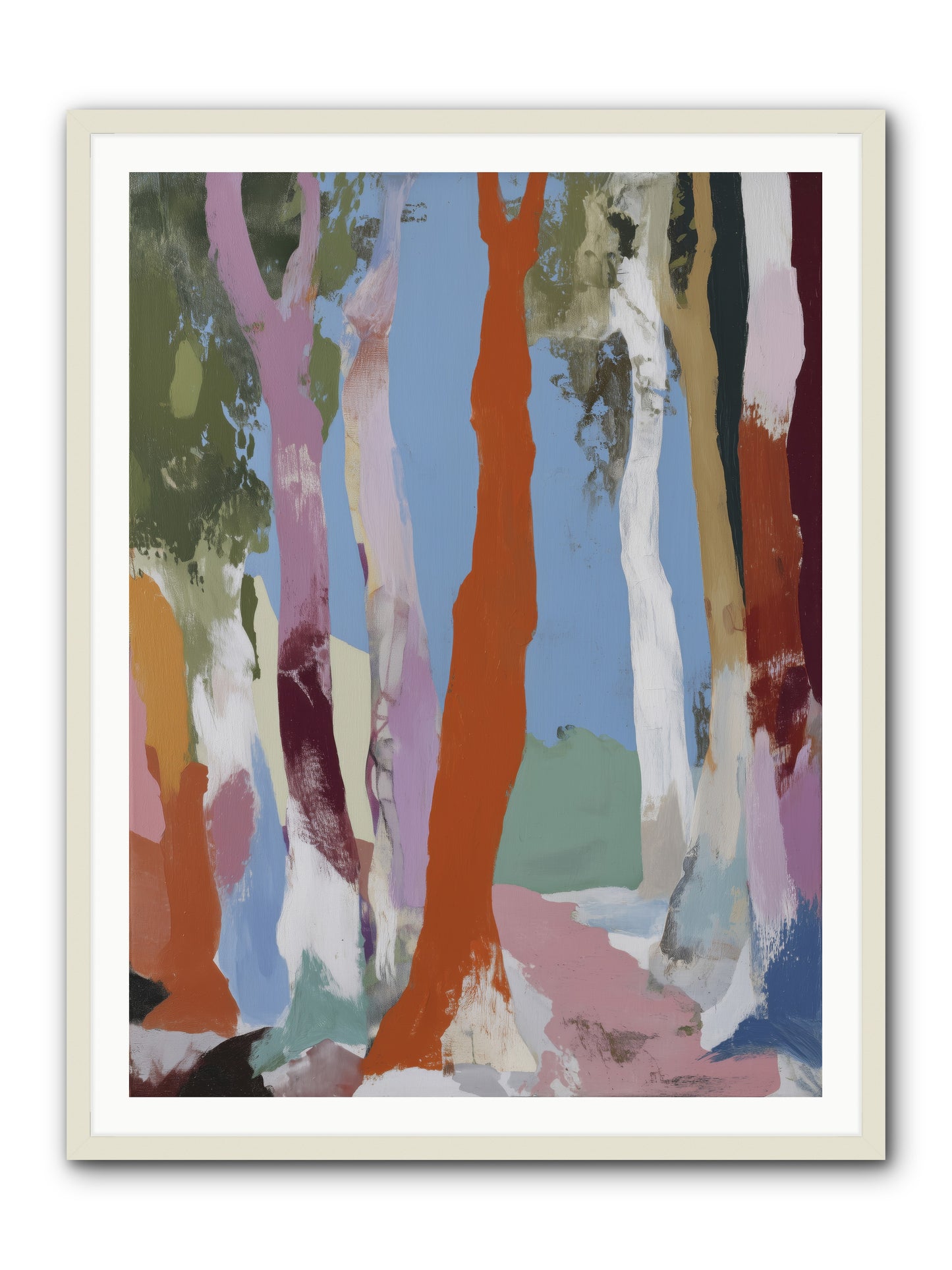 Rainwater Echoes -- Framed Print - White 36x48
