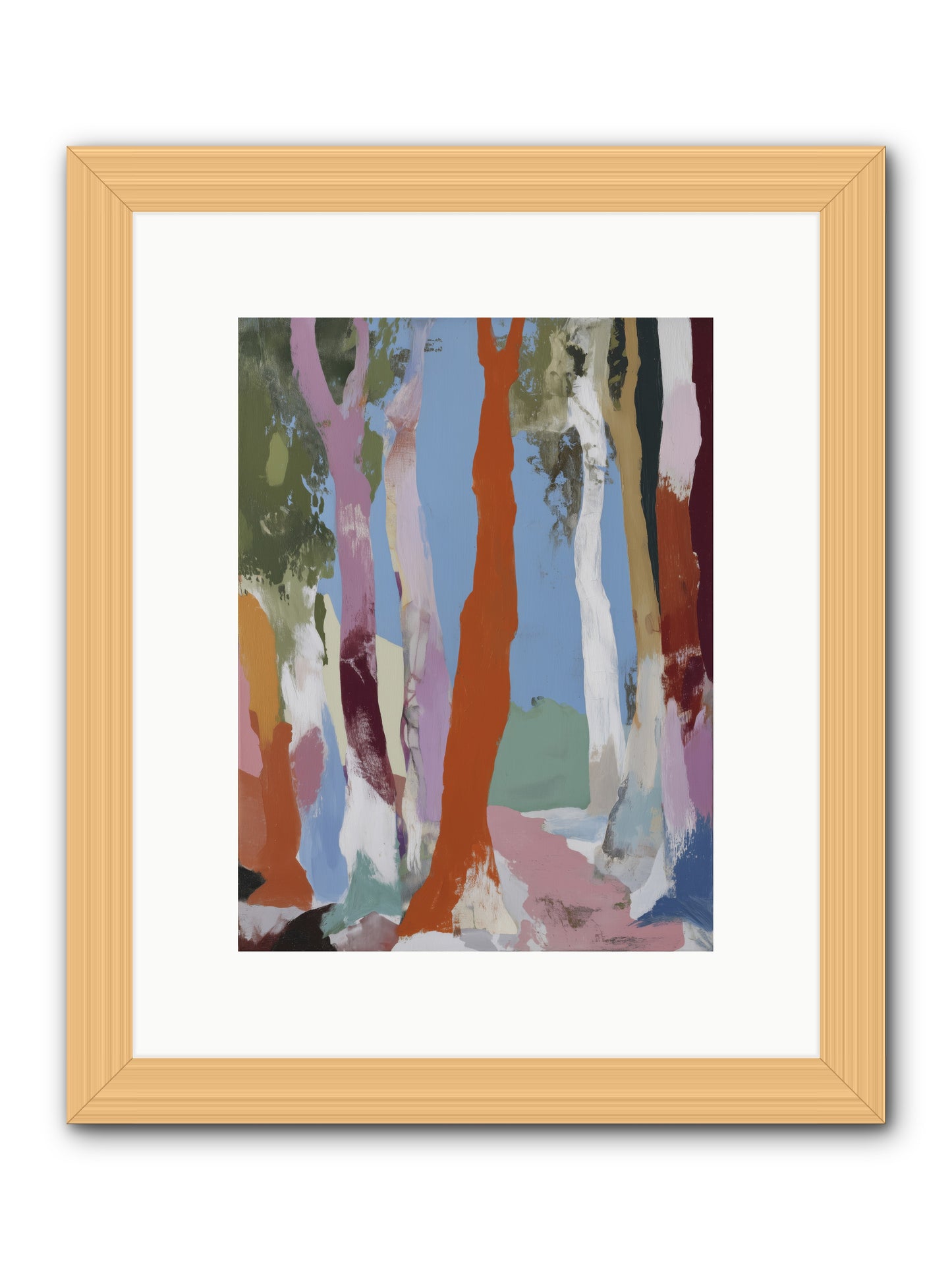 Rainwater Echoes -- Framed Print - Natural 9x12