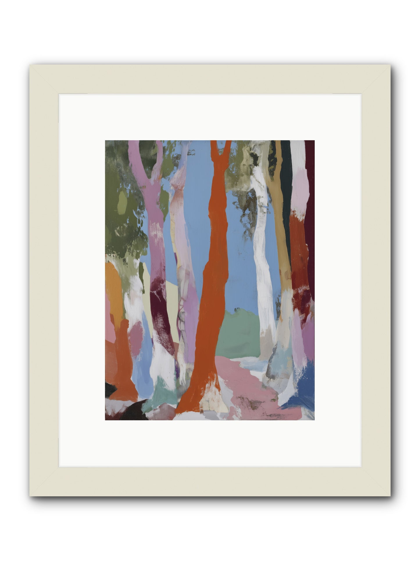 Rainwater Echoes -- Framed Print - White 9x12