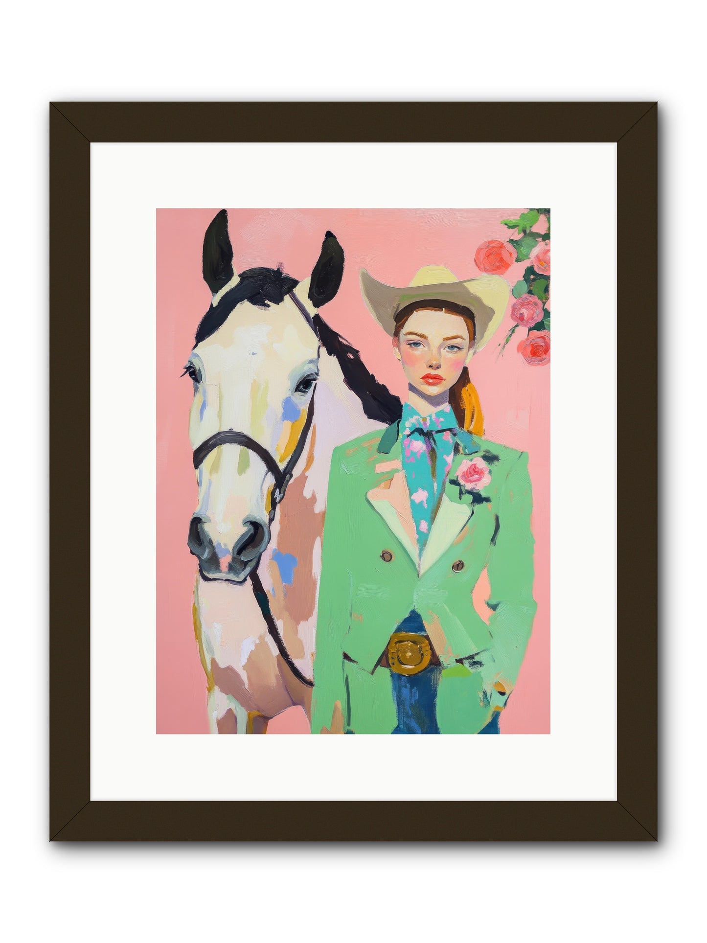 Rambling Rose -- Framed Print - Black 12x16