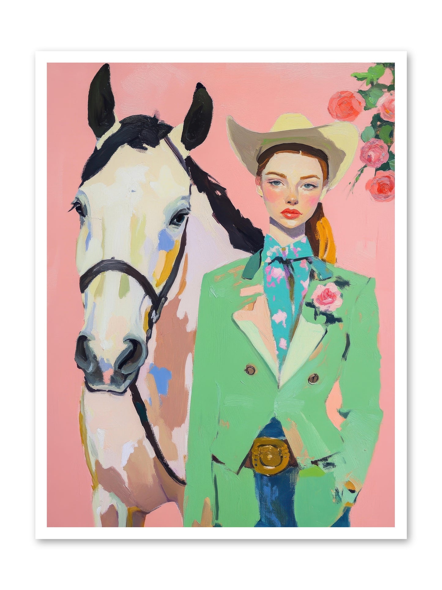 Rambling Rose -- Loose Canvas Print 30x40