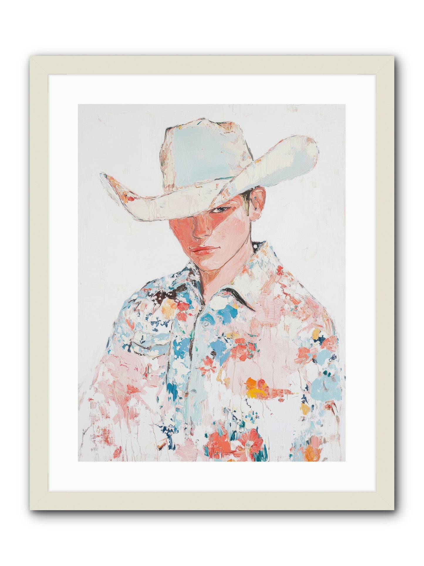 Ranch Hand -- Framed Print - White 18x24