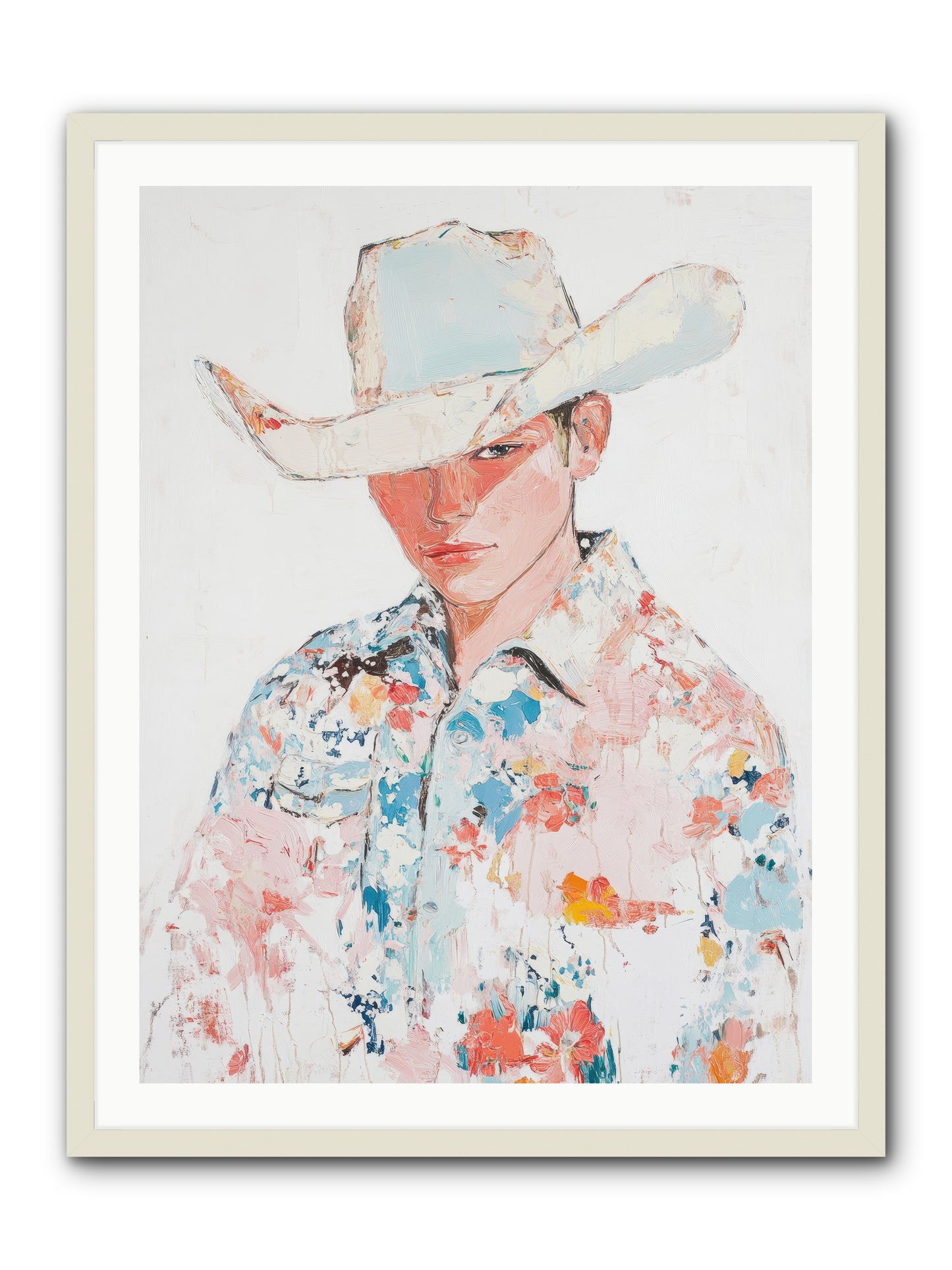 Ranch Hand -- Framed Print - White 30x40