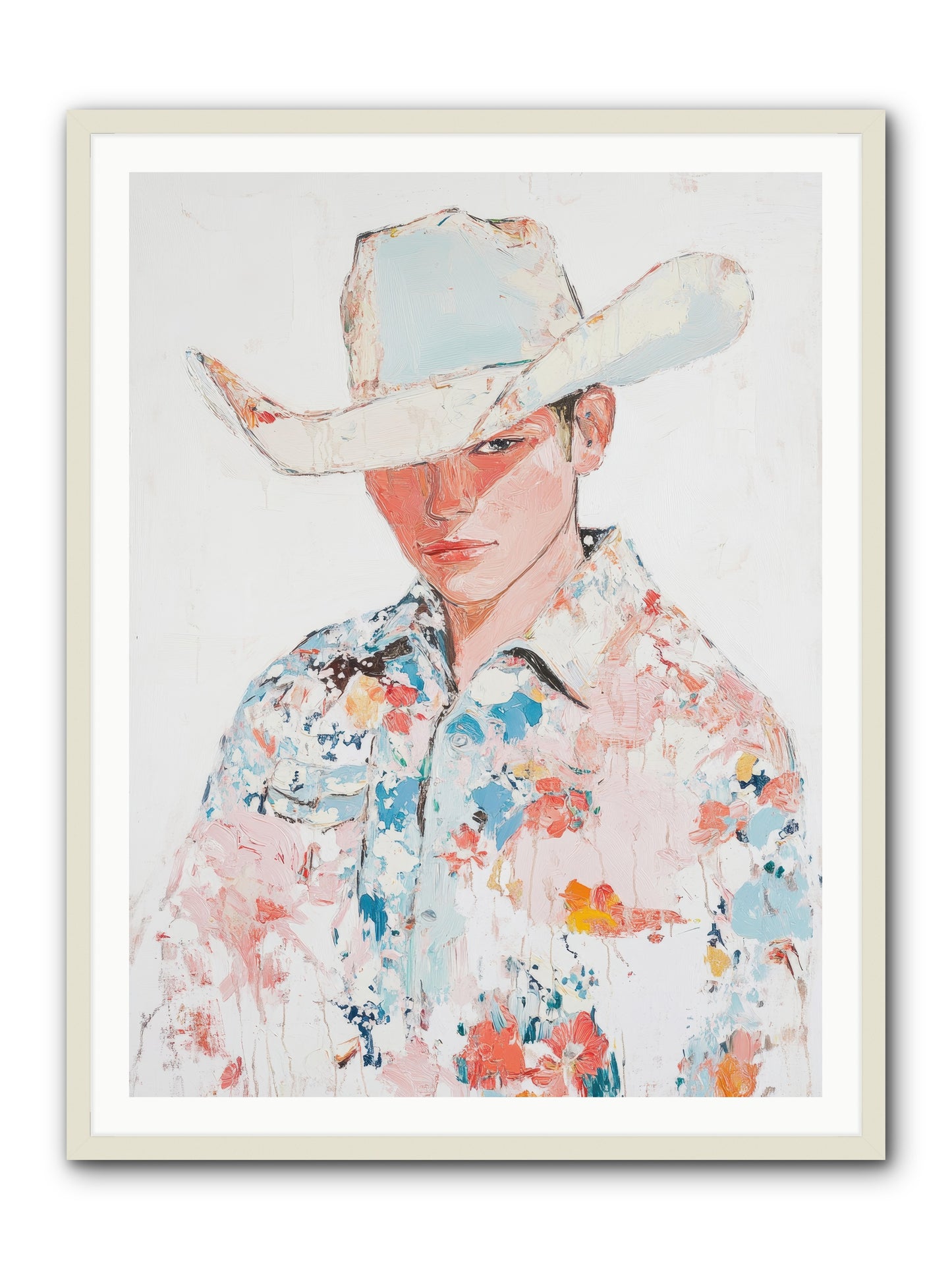 Ranch Hand -- Framed Print - White 36x48