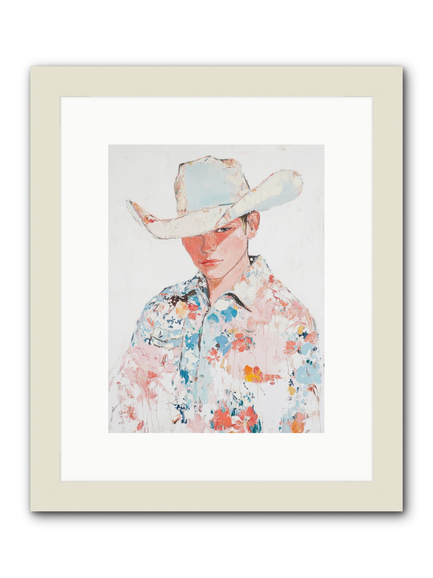 Ranch Hand -- Framed Print - White 9x12