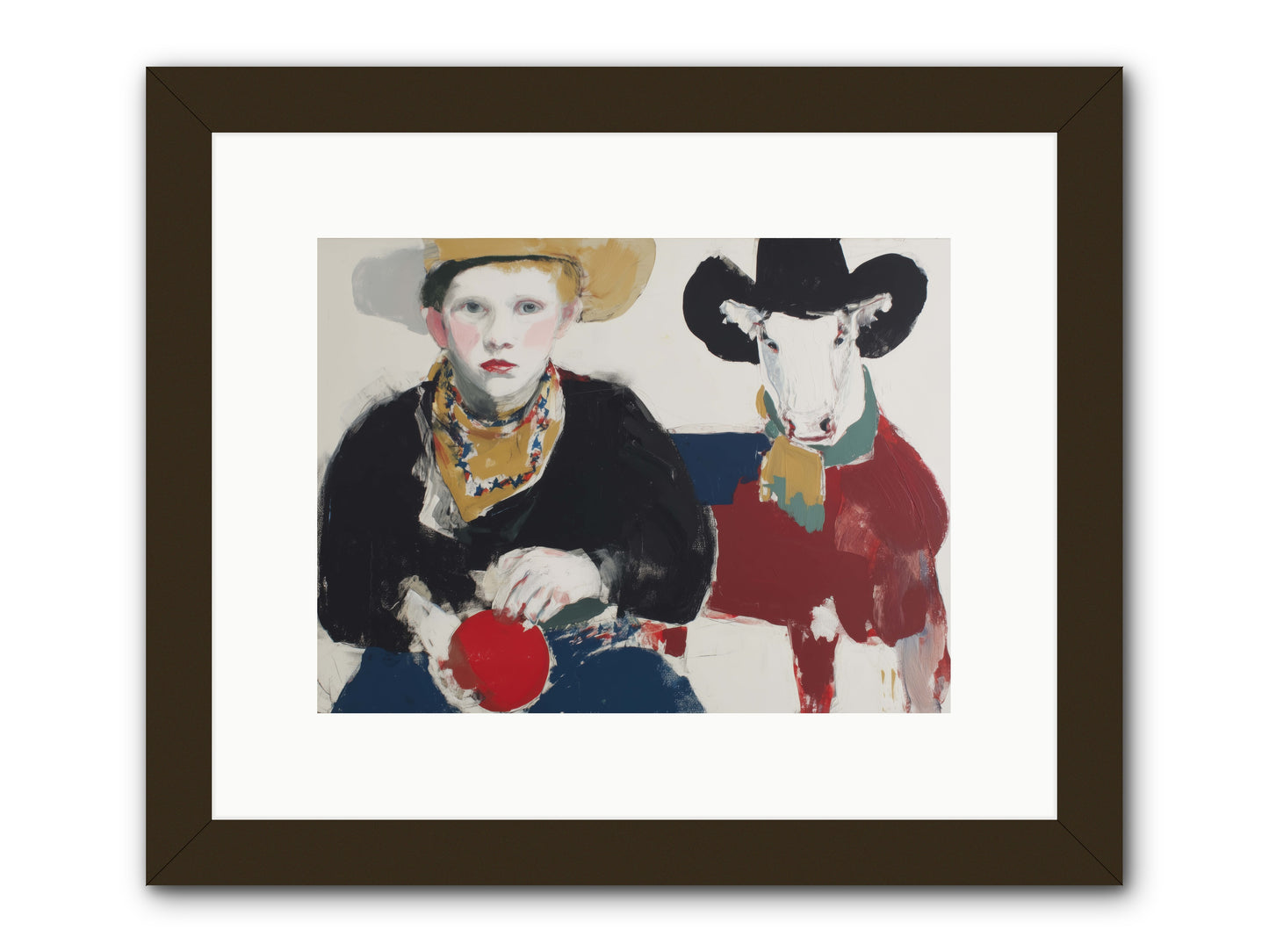 Ranch-Raised & Wild-Hearted -- Framed Print - Black 12x9