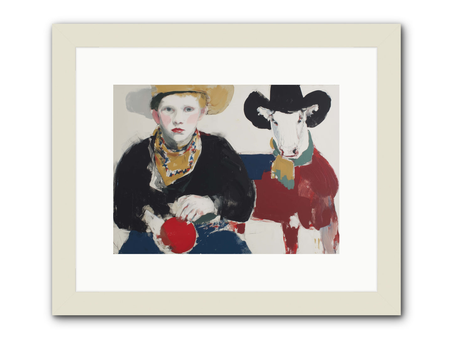 Ranch-Raised & Wild-Hearted -- Framed Print - White 12x9