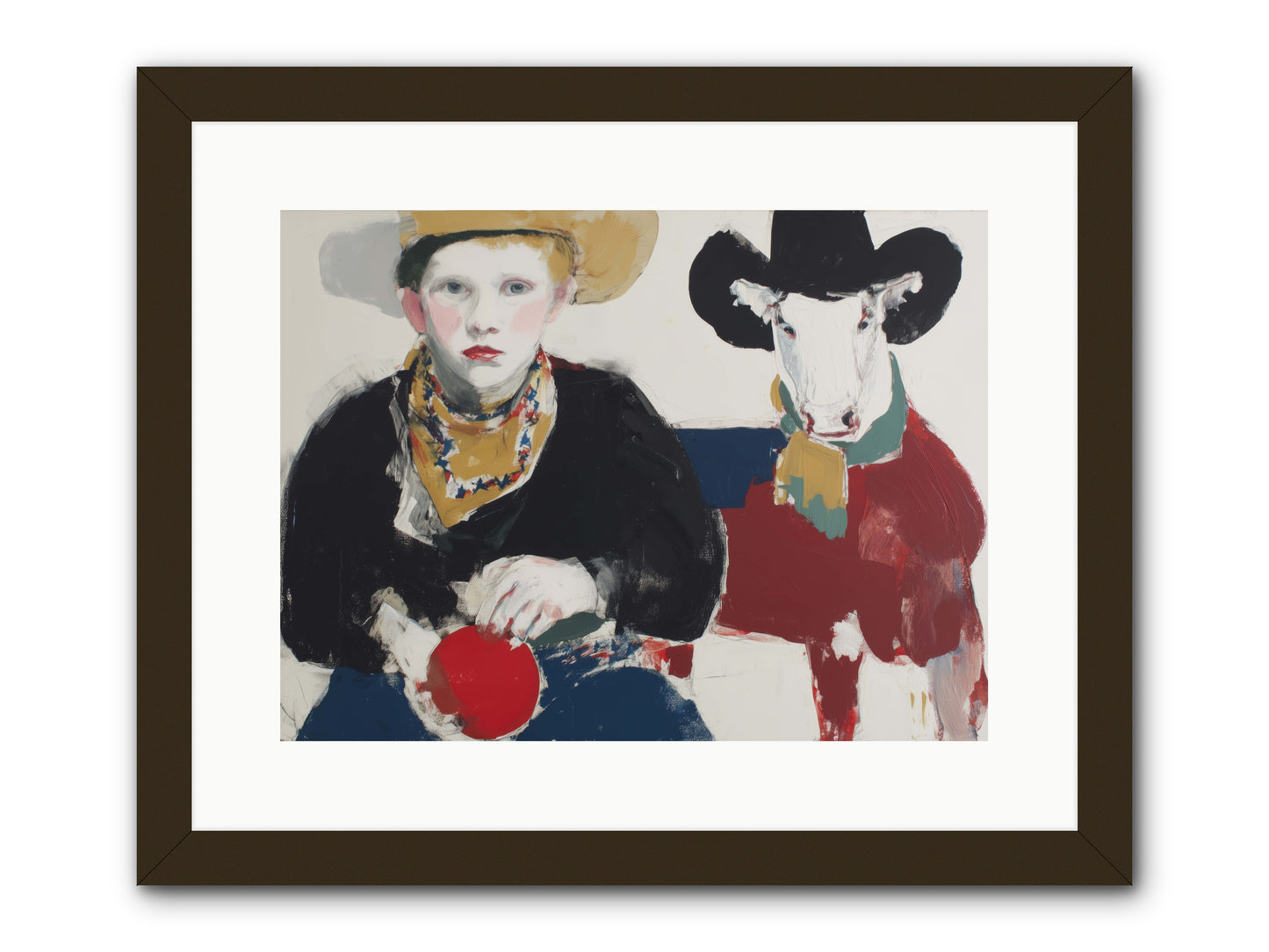Ranch-Raised & Wild-Hearted -- Framed Print - Black 16x12
