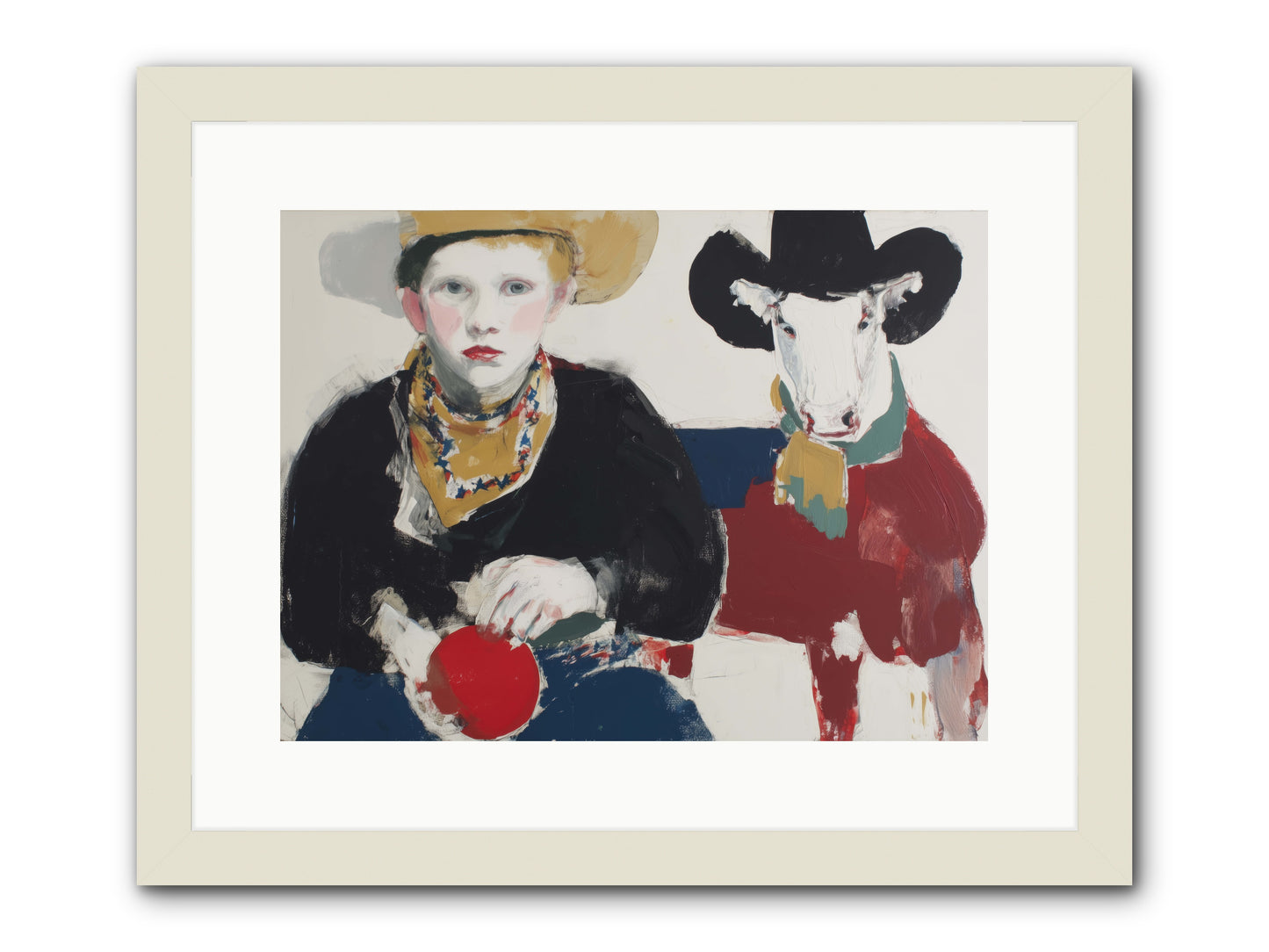 Ranch-Raised & Wild-Hearted -- Framed Print - White 16x12