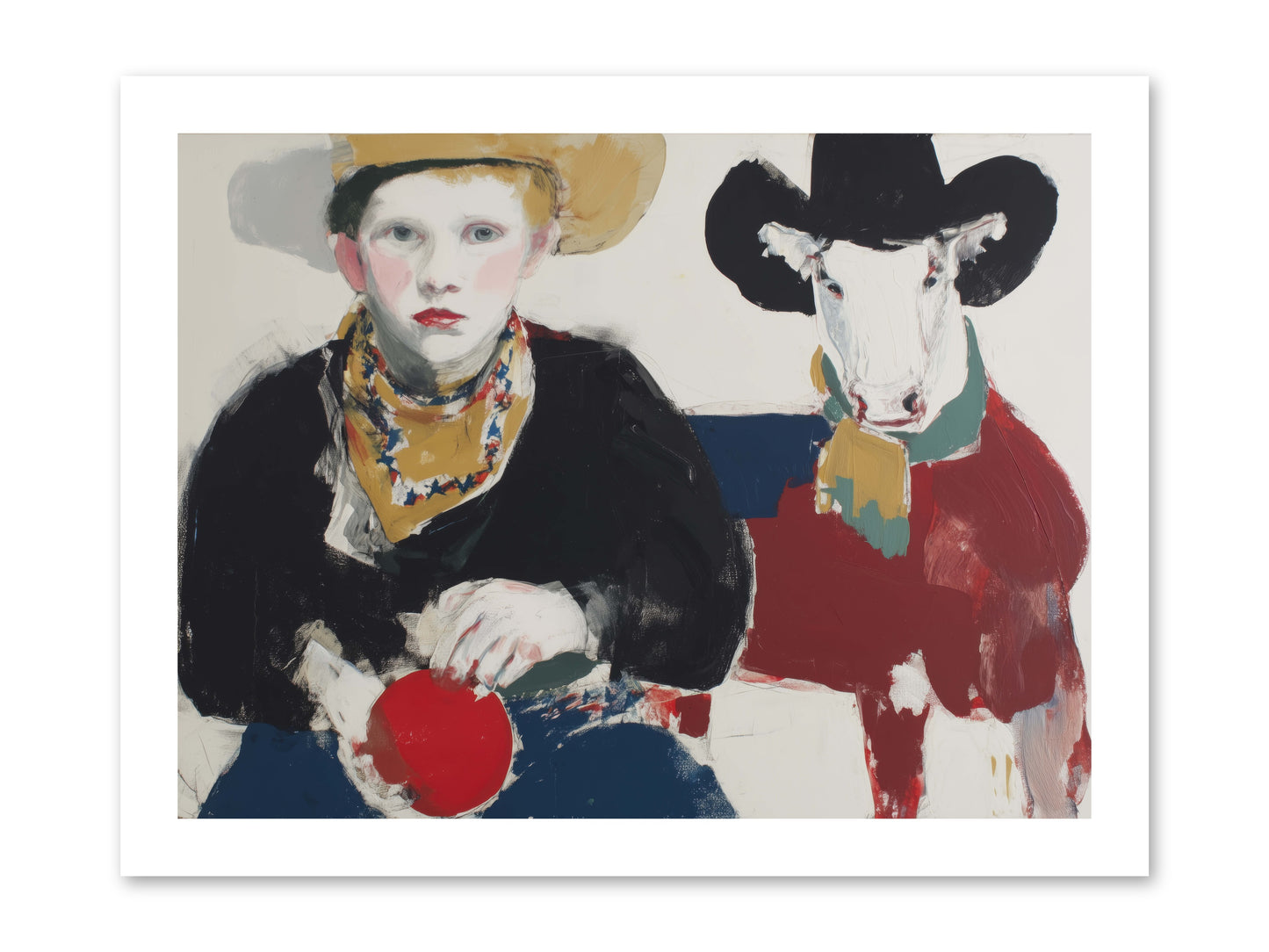 Ranch-Raised & Wild-Hearted -- Loose Canvas Print 16x12