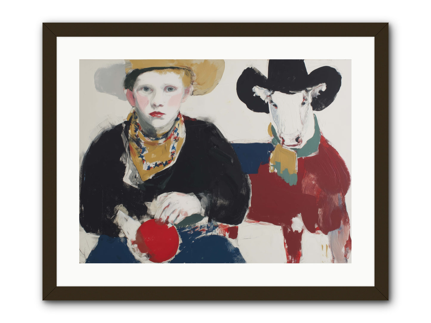Ranch-Raised & Wild-Hearted -- Framed Print - Black 24x18