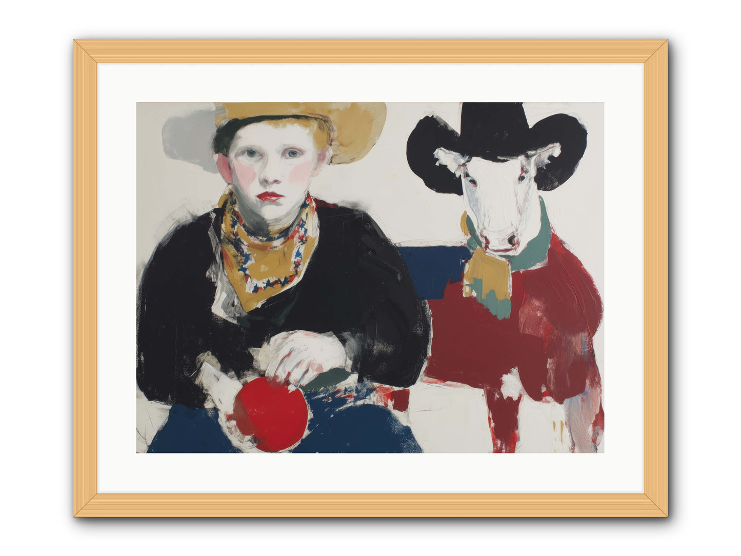 Ranch-Raised & Wild-Hearted -- Framed Print - Natural 24x18