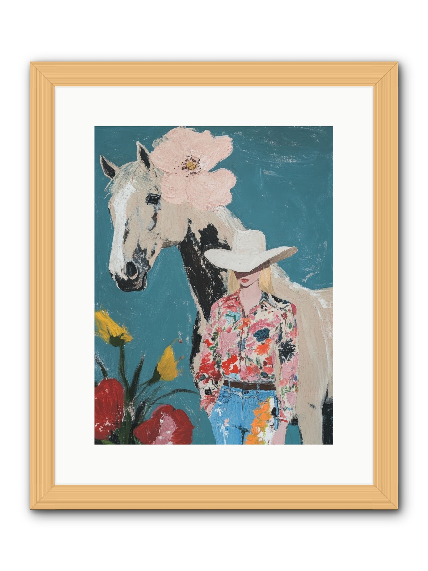 Rancher's Refrain -- Framed Print - Natural 12x16