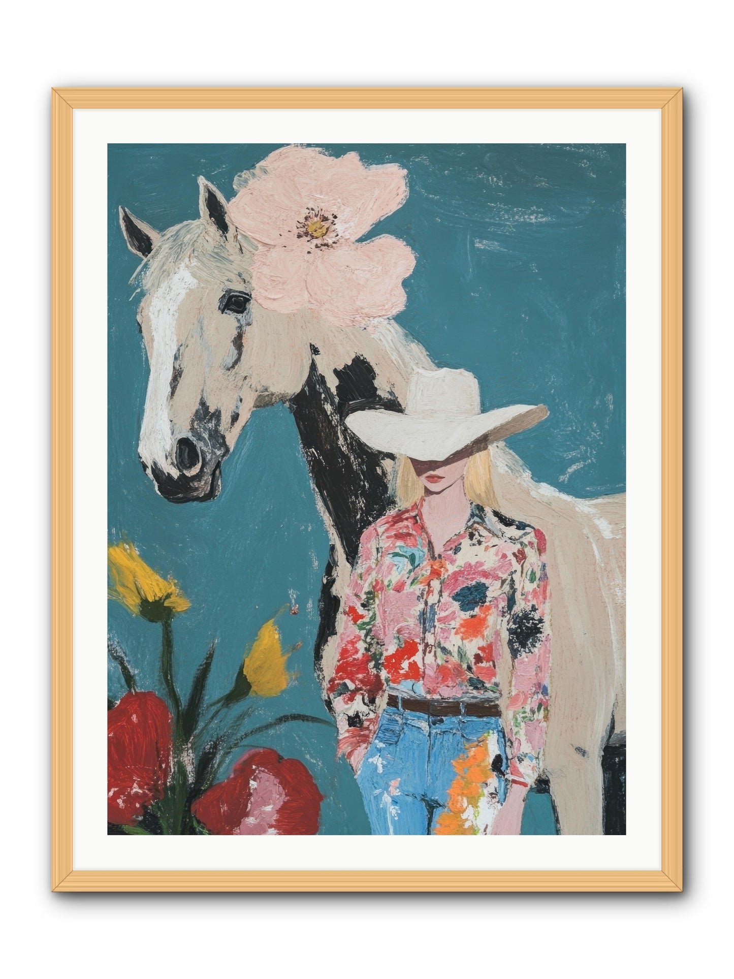Rancher's Refrain -- Framed Print - Natural 30x40