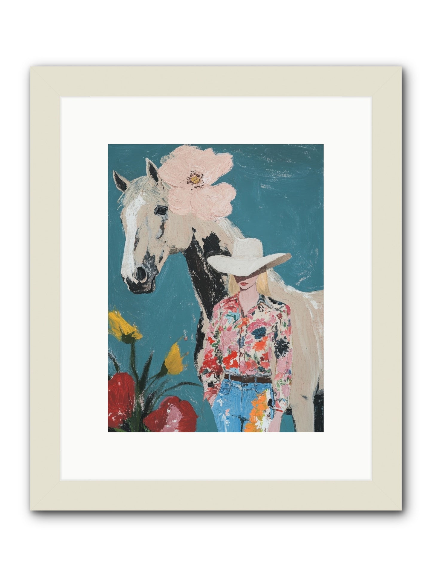 Rancher's Refrain -- Framed Print - White 9x12