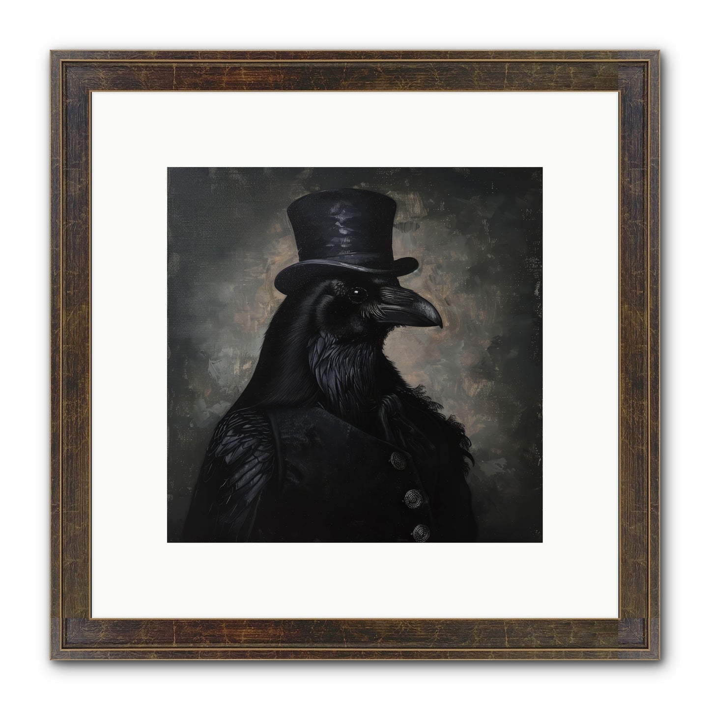 Raven's Midnight Tale — Ravens-Midnight-Tale-10x10-Framed-Print-Slimwoods-Black-Gold.jpg