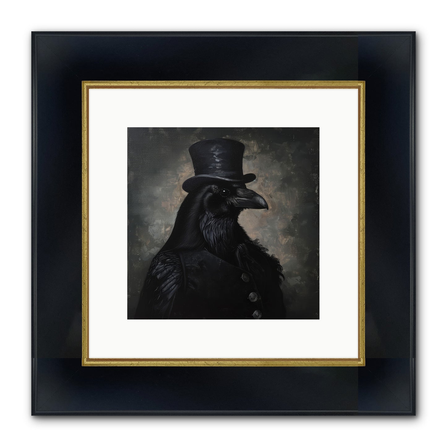 Raven's Midnight Tale — Ravens-Midnight-Tale-10x10-Framed-Print-Wide-Black-w-Gold.jpg