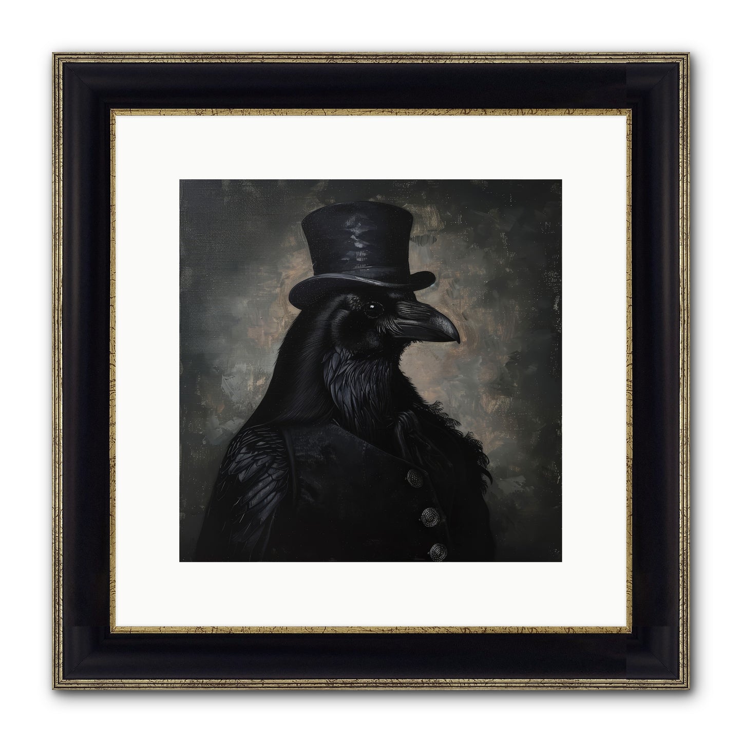 Raven's Midnight Tale — Ravens-Midnight-Tale-12x12-Framed-Print-Black-Gold.jpg