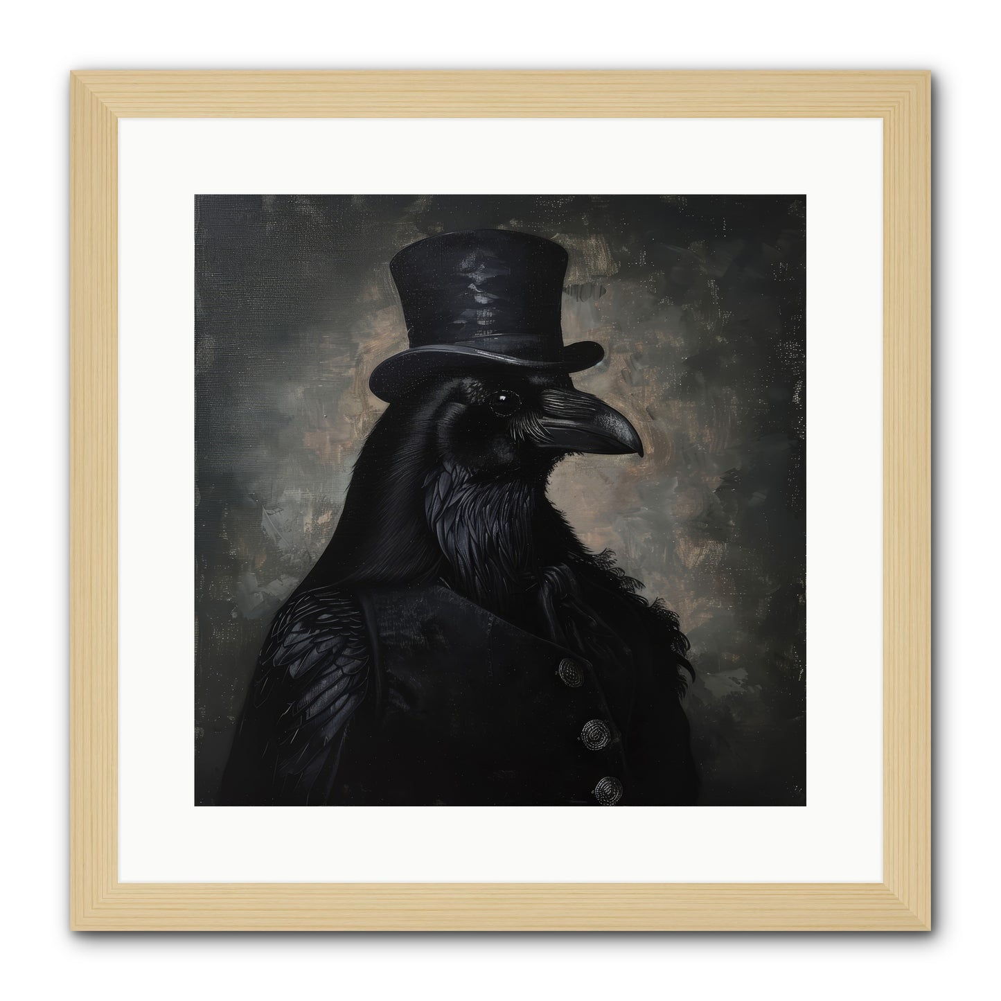 Raven's Midnight Tale — Ravens-Midnight-Tale-16x16-Framed-Print-Natural.jpg