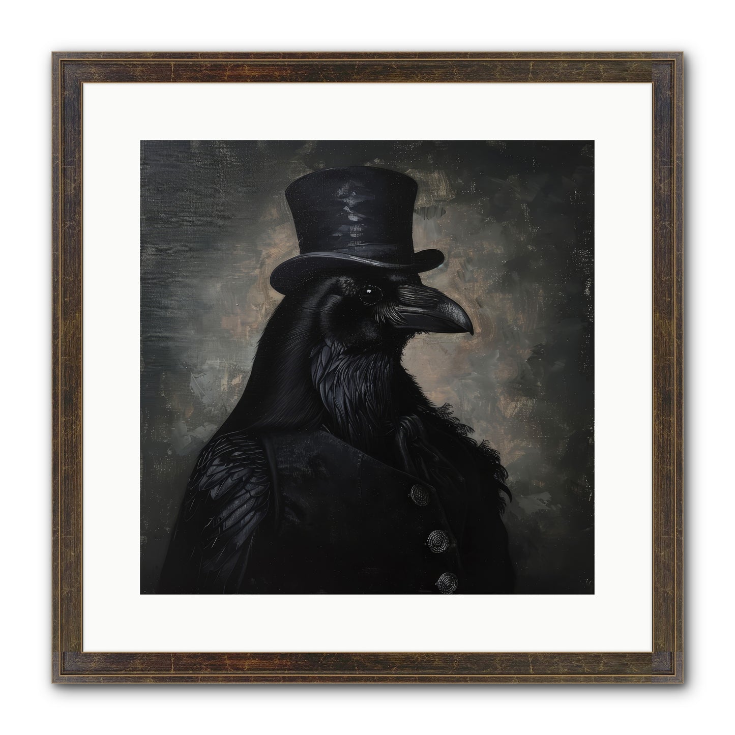 Raven's Midnight Tale — Ravens-Midnight-Tale-16x16-Framed-Print-Slimwoods-Black-Gold.jpg