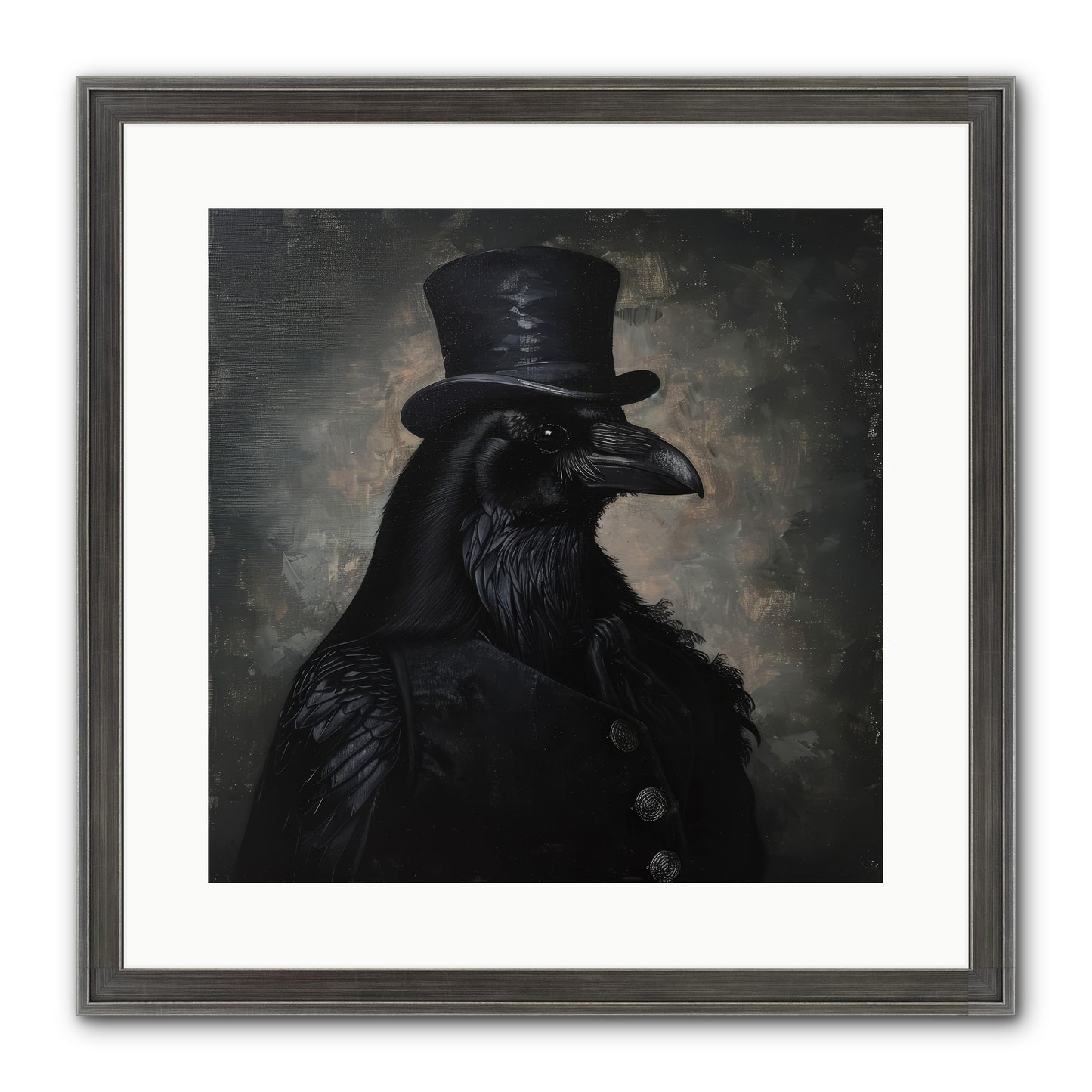 Raven's Midnight Tale — Ravens-Midnight-Tale-16x16-Framed-Print-Slimwoods-Black-Silver.jpg